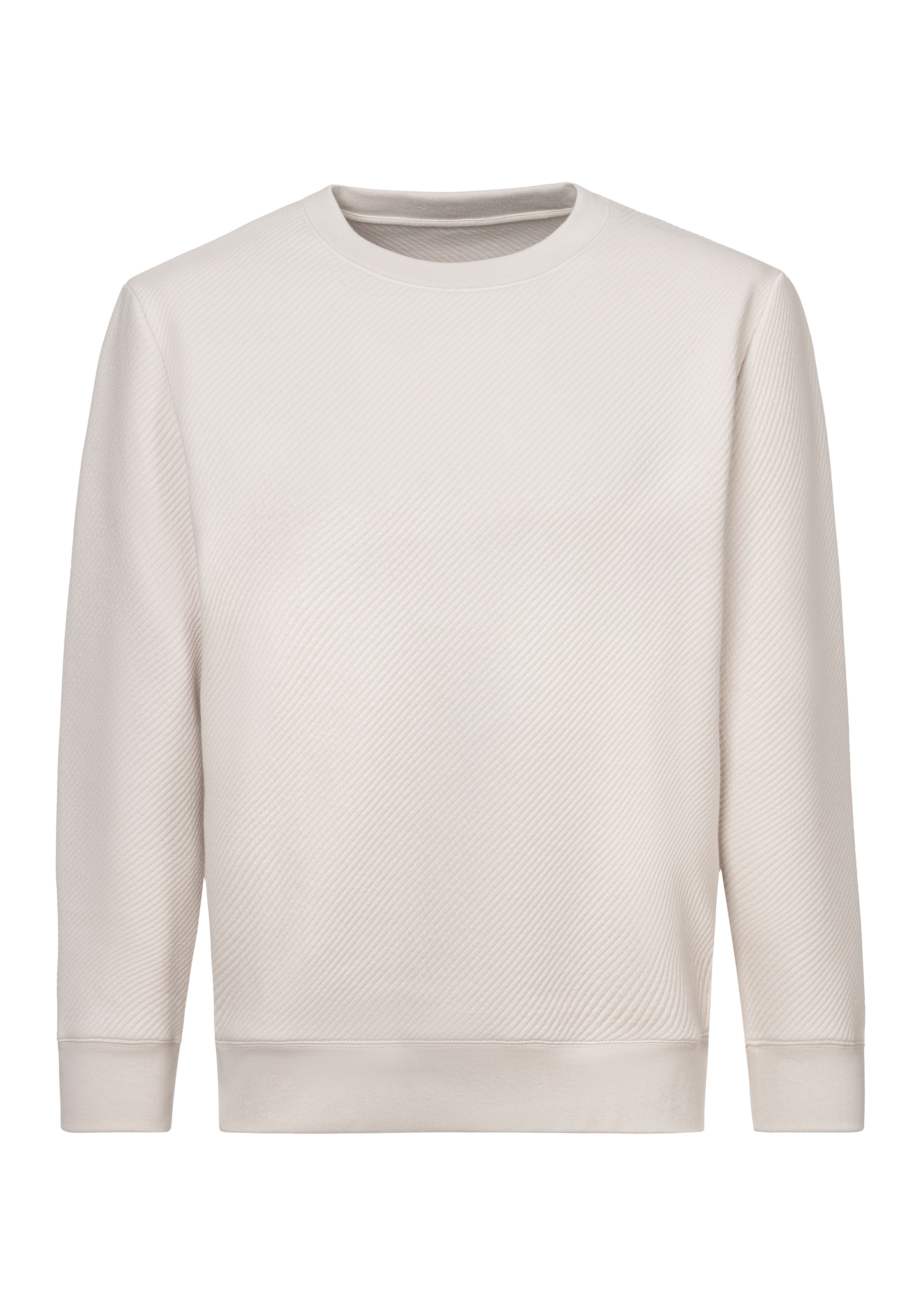 John Devin Sweatshirt, Langarm, Sweatshirt mit Struktur, Rundhals, Baumwollmischung