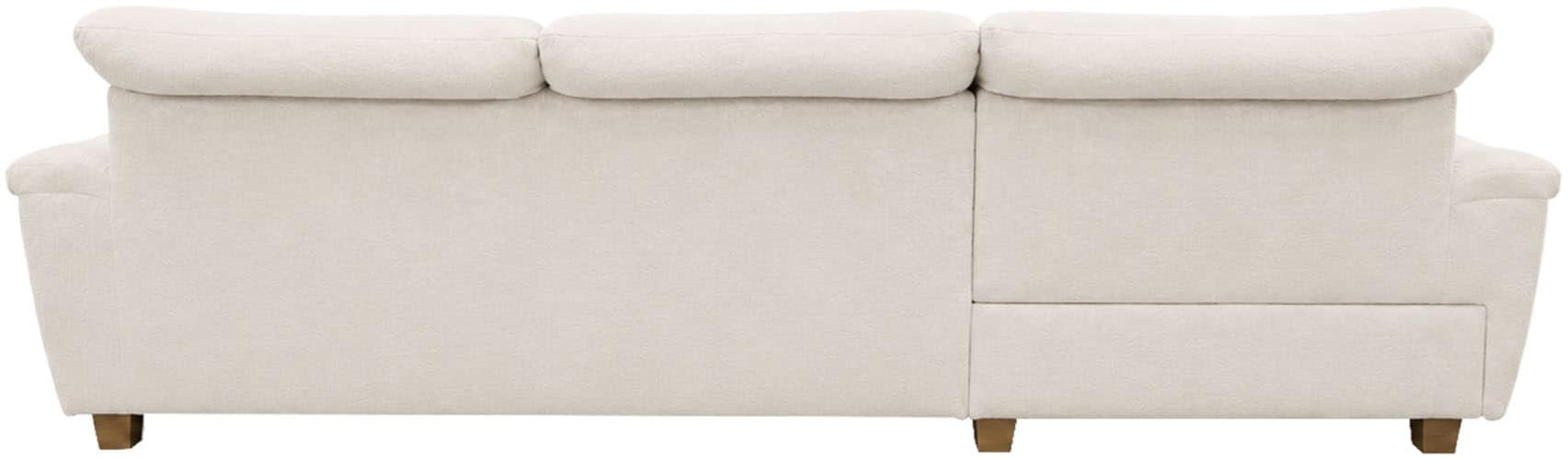 GOODproduct »Eggery 279 x 170 cm, auch mit Schlaffunktion & Bettkasten, Holzfüsse« Kopfteile verstellbar, L-Form, aus pflegeleichtem Luxus-Microfaser