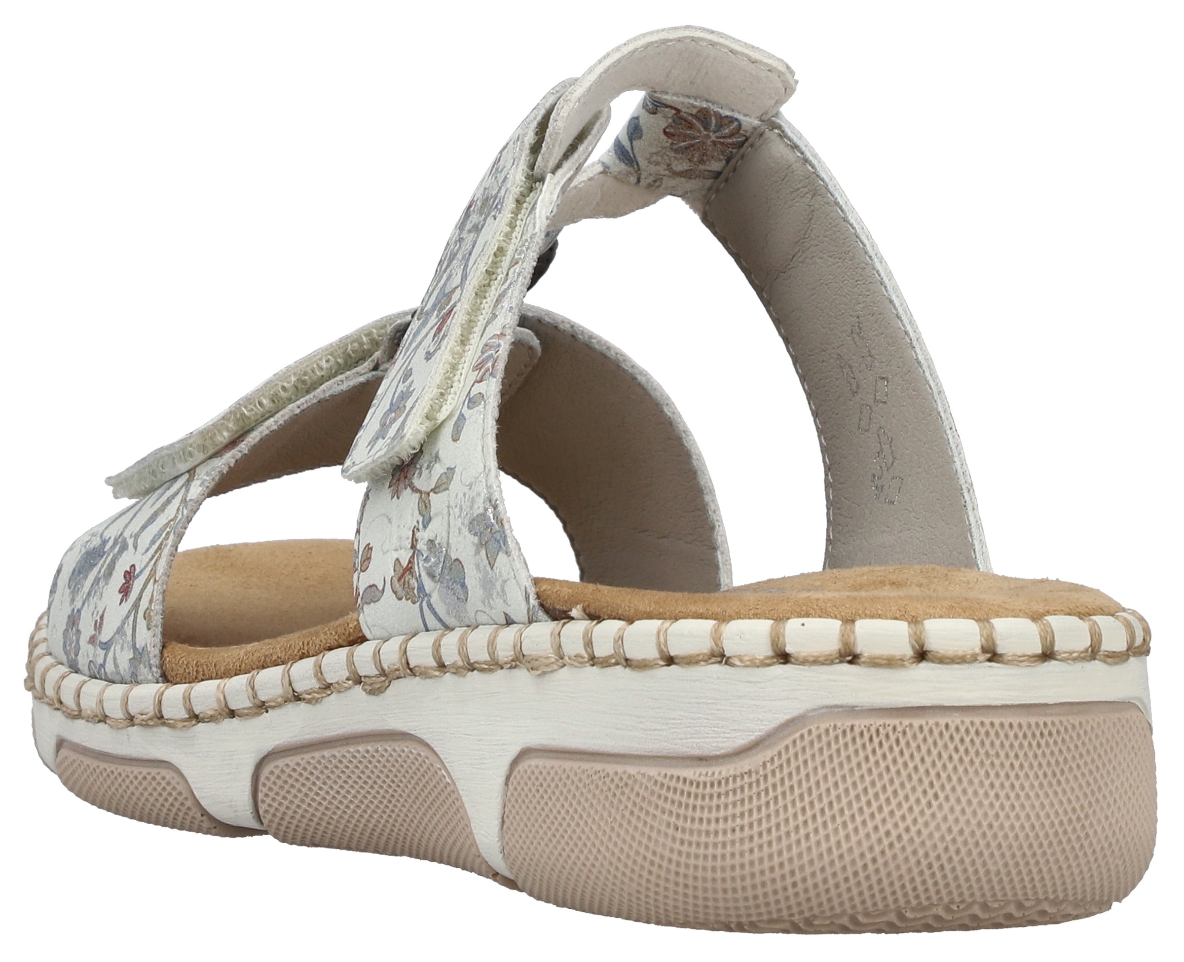Rieker Pantolette  chaussure d'été, chaussure de vacances, chaussure de plage avec motif floral