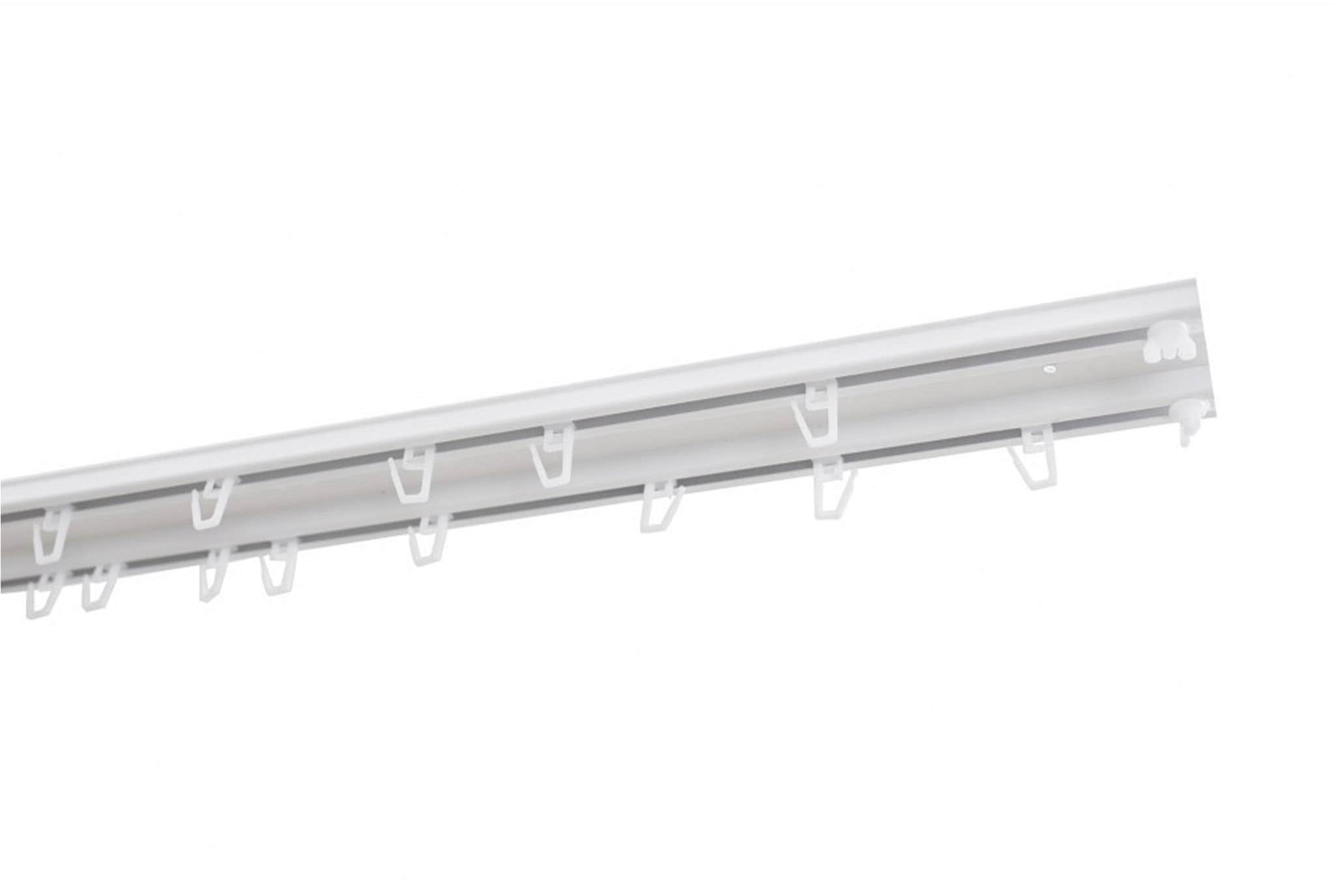 SN DECO GROUP Gardinenschiene »Objektschiene LM«, 2 läufig-läufig, Fixmass, vorgebohrt, Aluminium, Innenlauf, Vorhangschiene