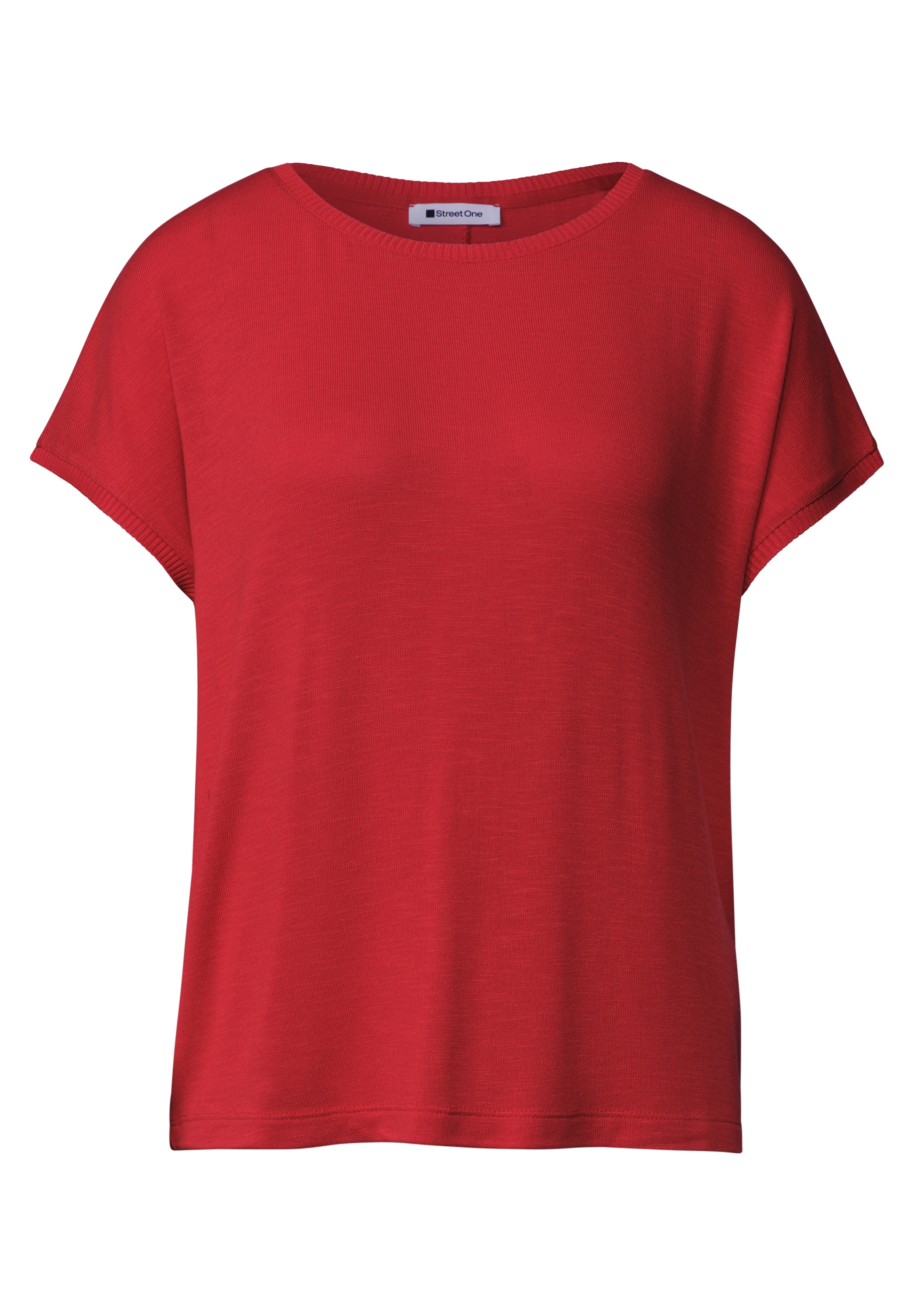 STREET ONE Kurzarmshirt Sommershirt aus Viskose mit Stretch