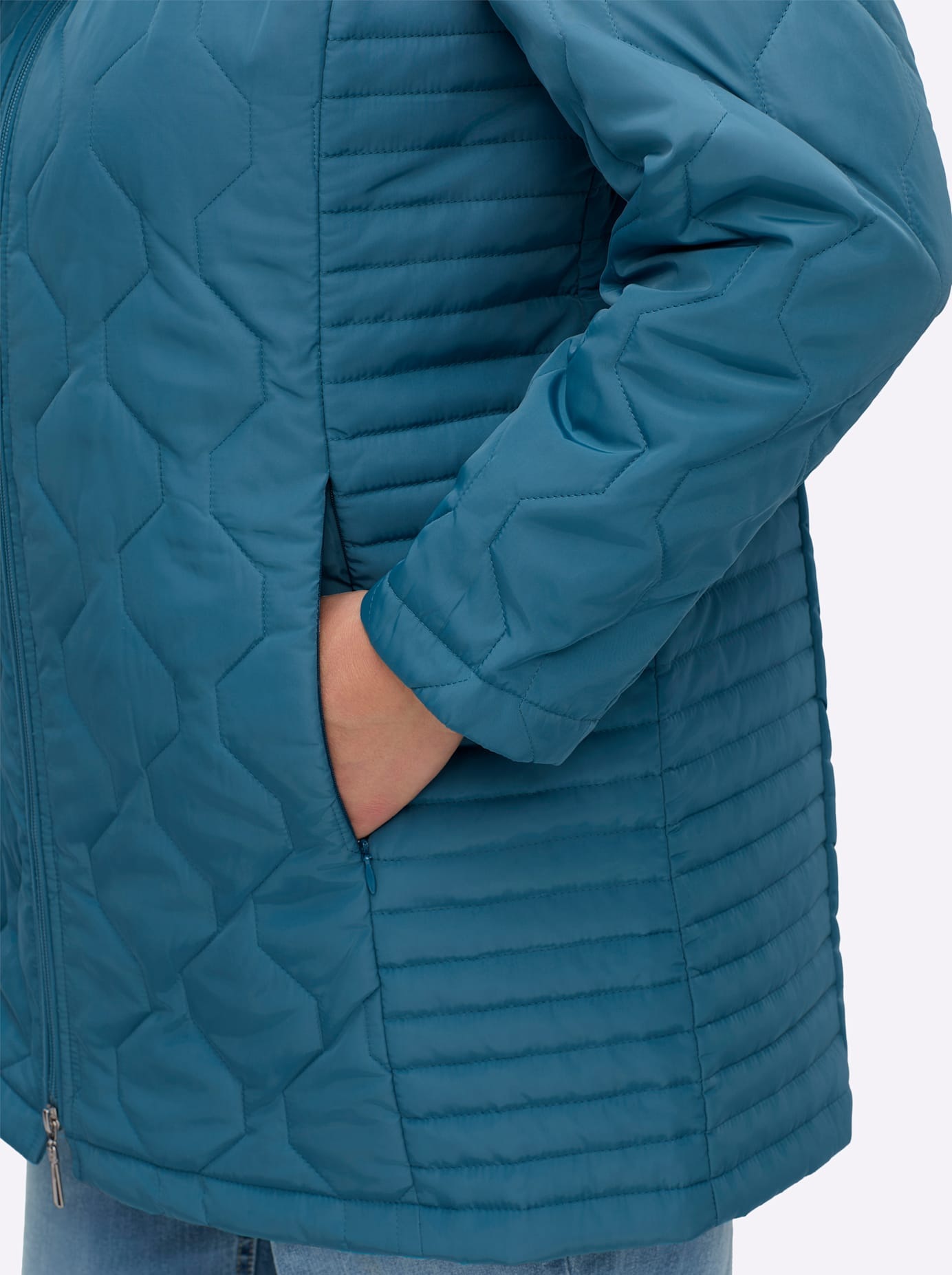 Sheego Steppjacke ohne Kapuze