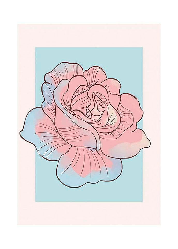 Komar Bild "Cinderella Rose" Disney 1 Stk. tlg. Wandbild zur Dekoration im Kinderzimmer - ohne Rahmen