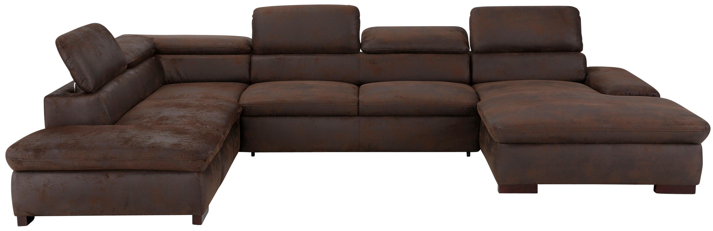 GOODproduct Wohnlandschaft »Alberto U-Form, B: 350 cm, mit Kopfteilverstellung, XXL-Sofa« optional mit Schlaffunktion, Couch mit Lederoption
