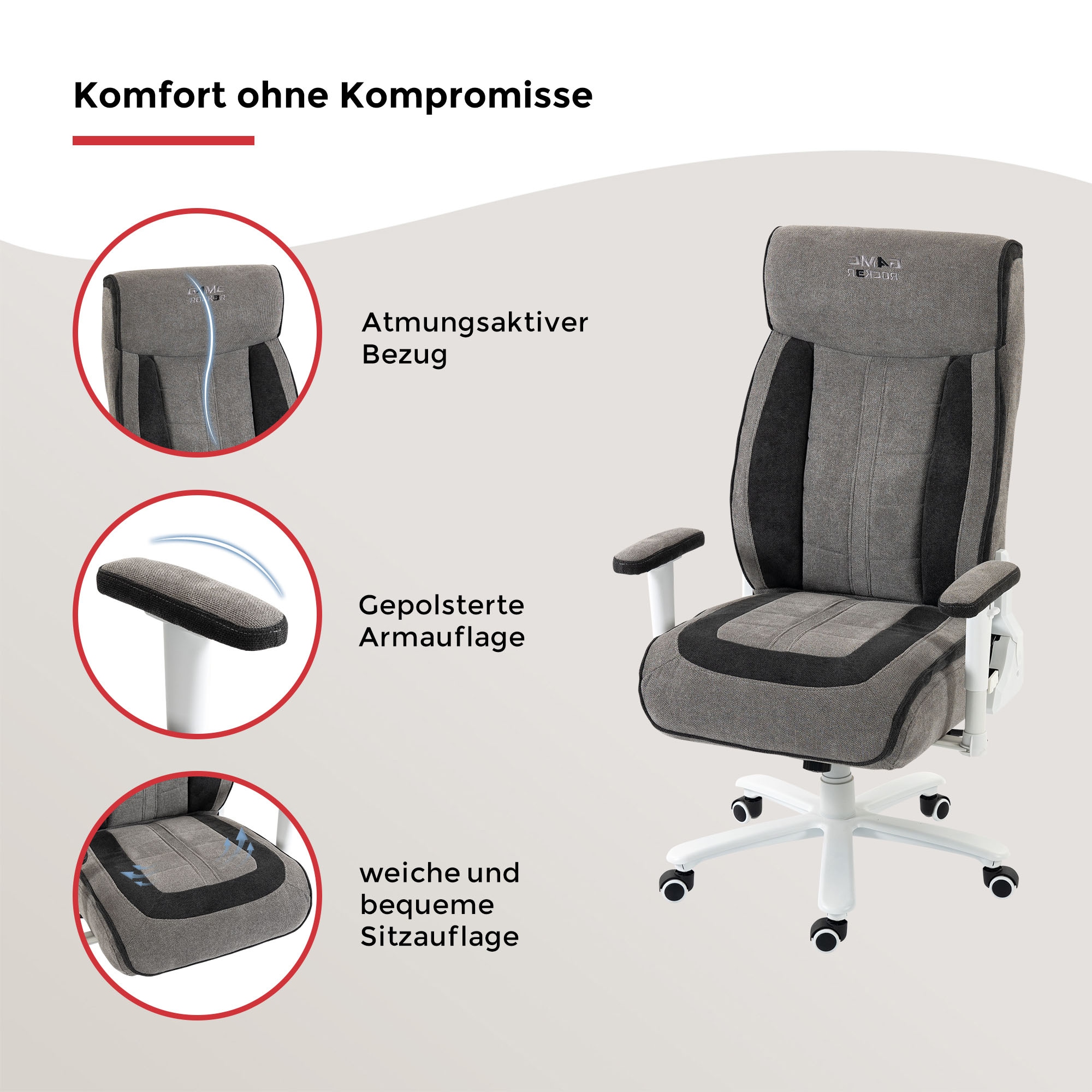 Duo Collection Chaise de jeu »Game-Rocker G-40 Large« () 1 cuisTaschenfederkern