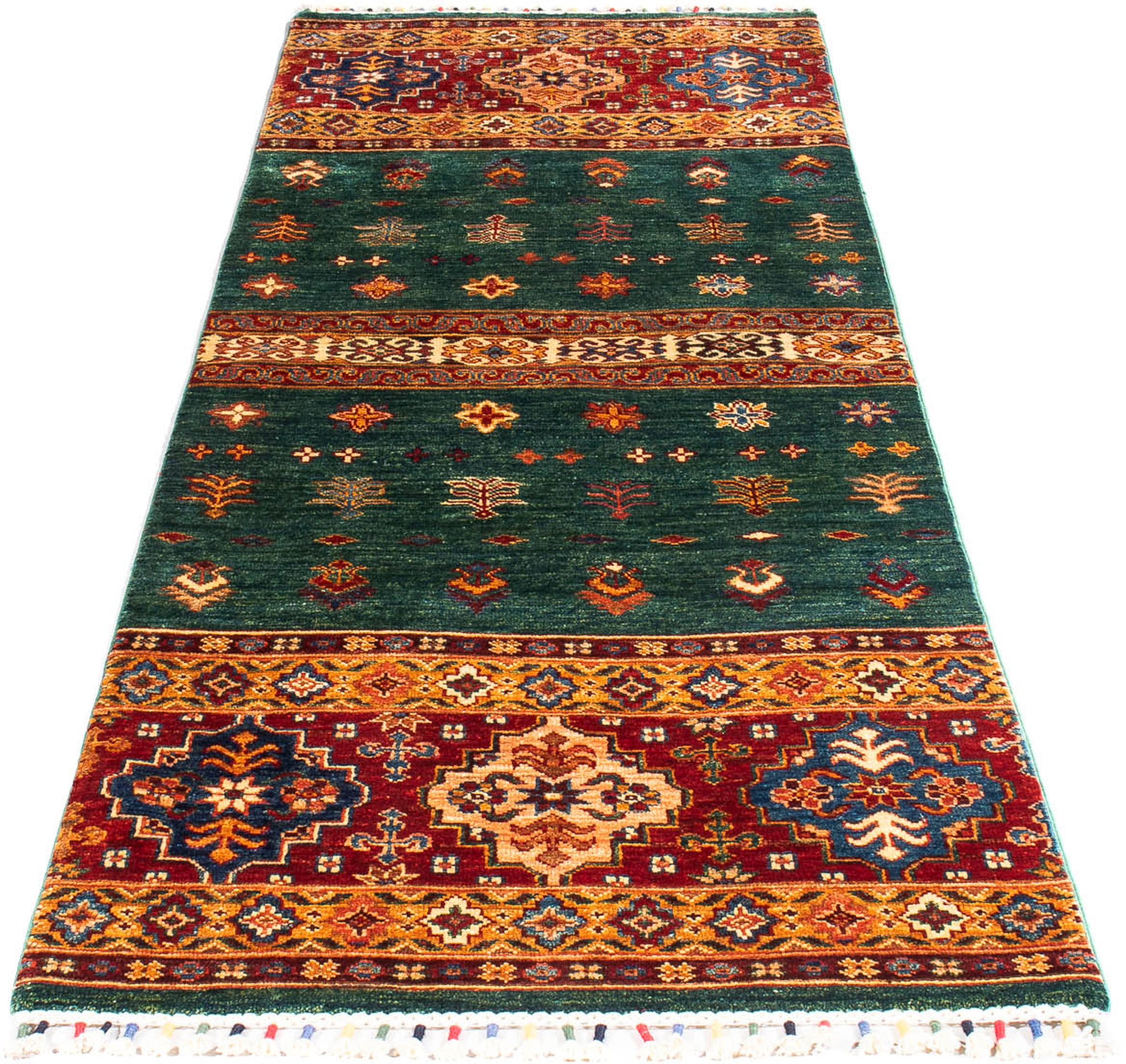 Image of morgenland Orientteppich »Ziegler - Ariana - 217 x 76 cm - grün«, rechteckig, 6 mm Höhe, Wohnzimmer, Handgeknüpft, Einzelstück mit Zertifikat bei Ackermann Versand Schweiz