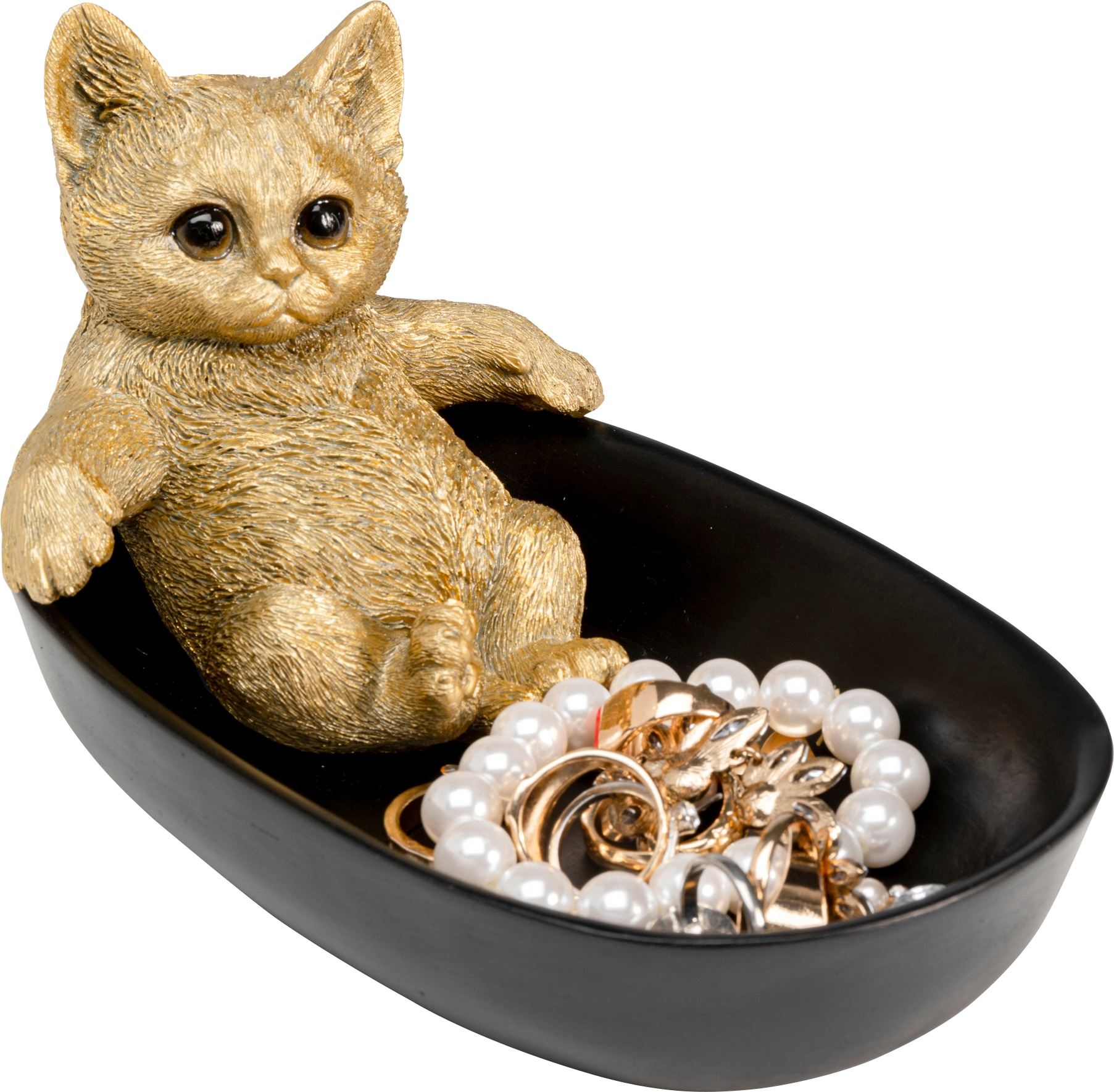 Kare Design Bol »Bathing Cat 20cm« aus polyresin (pierre artificielle) en polyresine