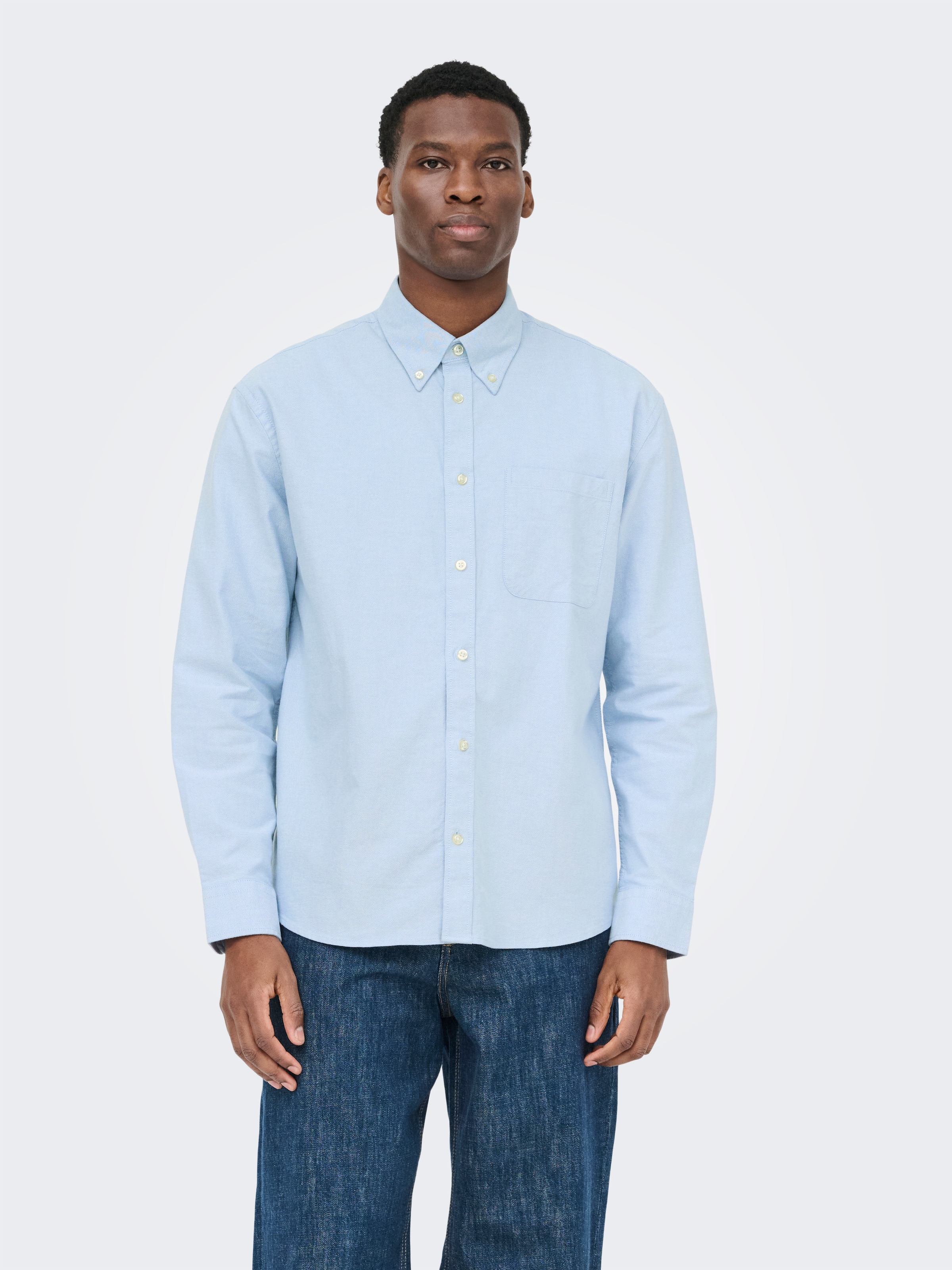 ONLY & SONS Chemise à manches longues »ONSOXFORD LS SHIRT FRML NOOS« Mélange de coton, coupe regular