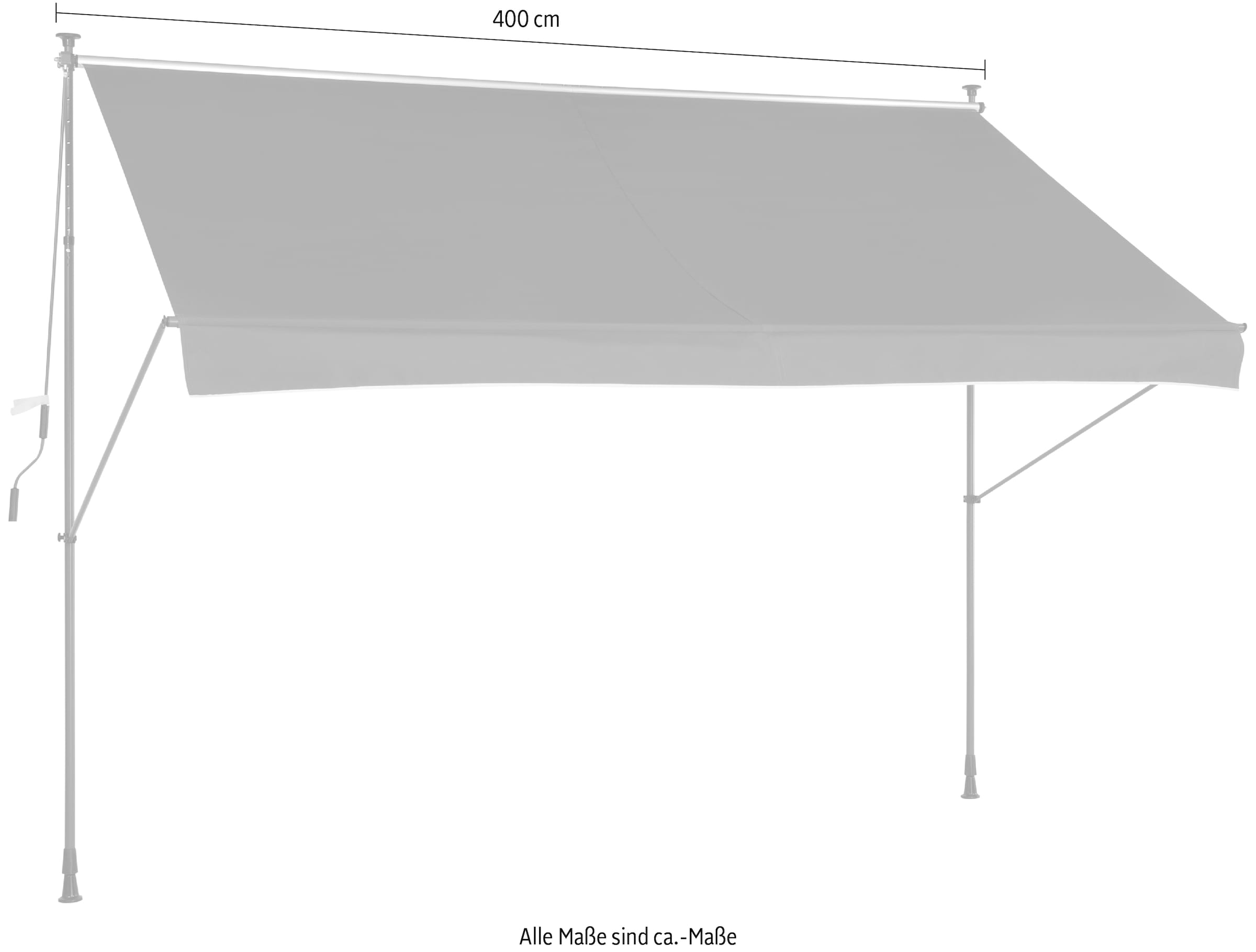 KONIFERA Klemmmarkise, Breite/Ausfall: 400/150 cm