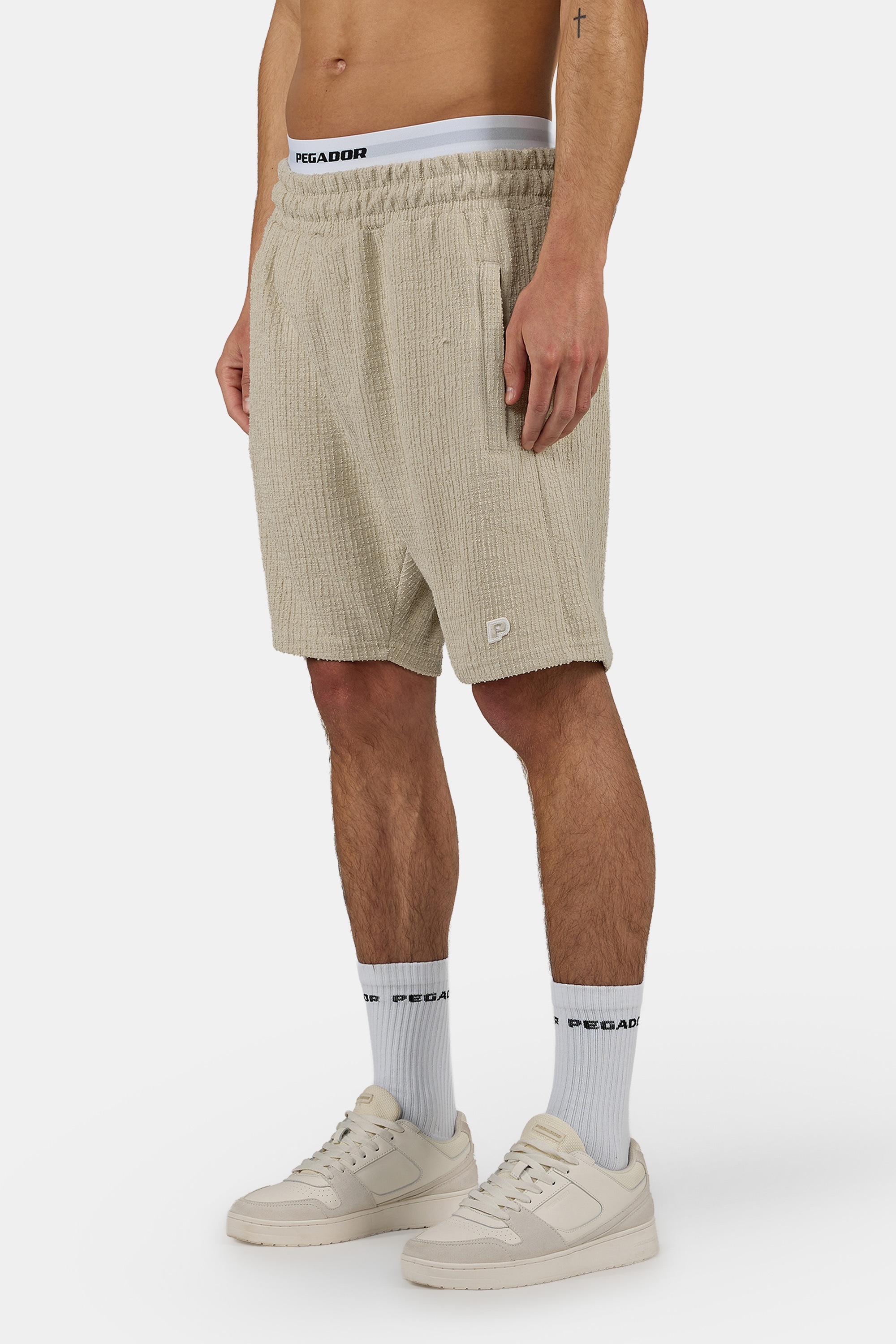 PEGADOR Shorts "Libco Structured Knit Shorts" Materialmix, regular fit