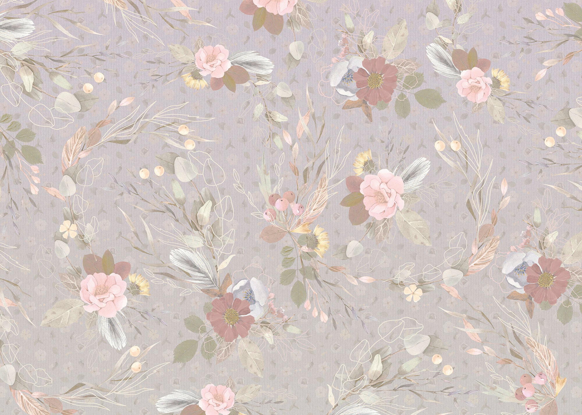 Image of Komar Fototapete »Endless Spring«, botanisch-tropisch-Motiv, BxL: 350x250 cm, 150 g/m², Bahnbreite 50 cm, ausgezeichnet lichtbeständig bei Ackermann Versand Schweiz