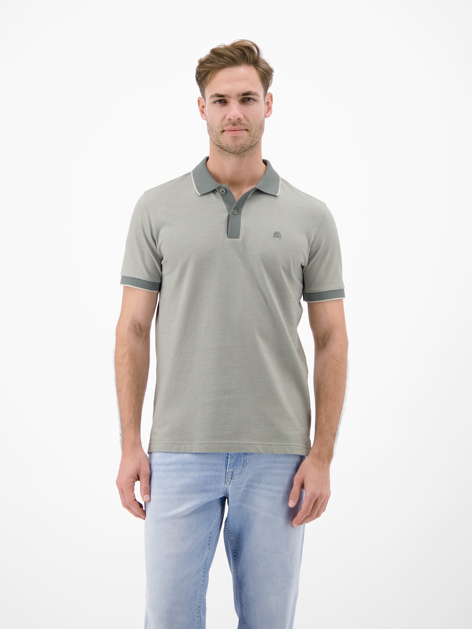 LERROS Polo »Poloshirt in 2-Tone-Optik«