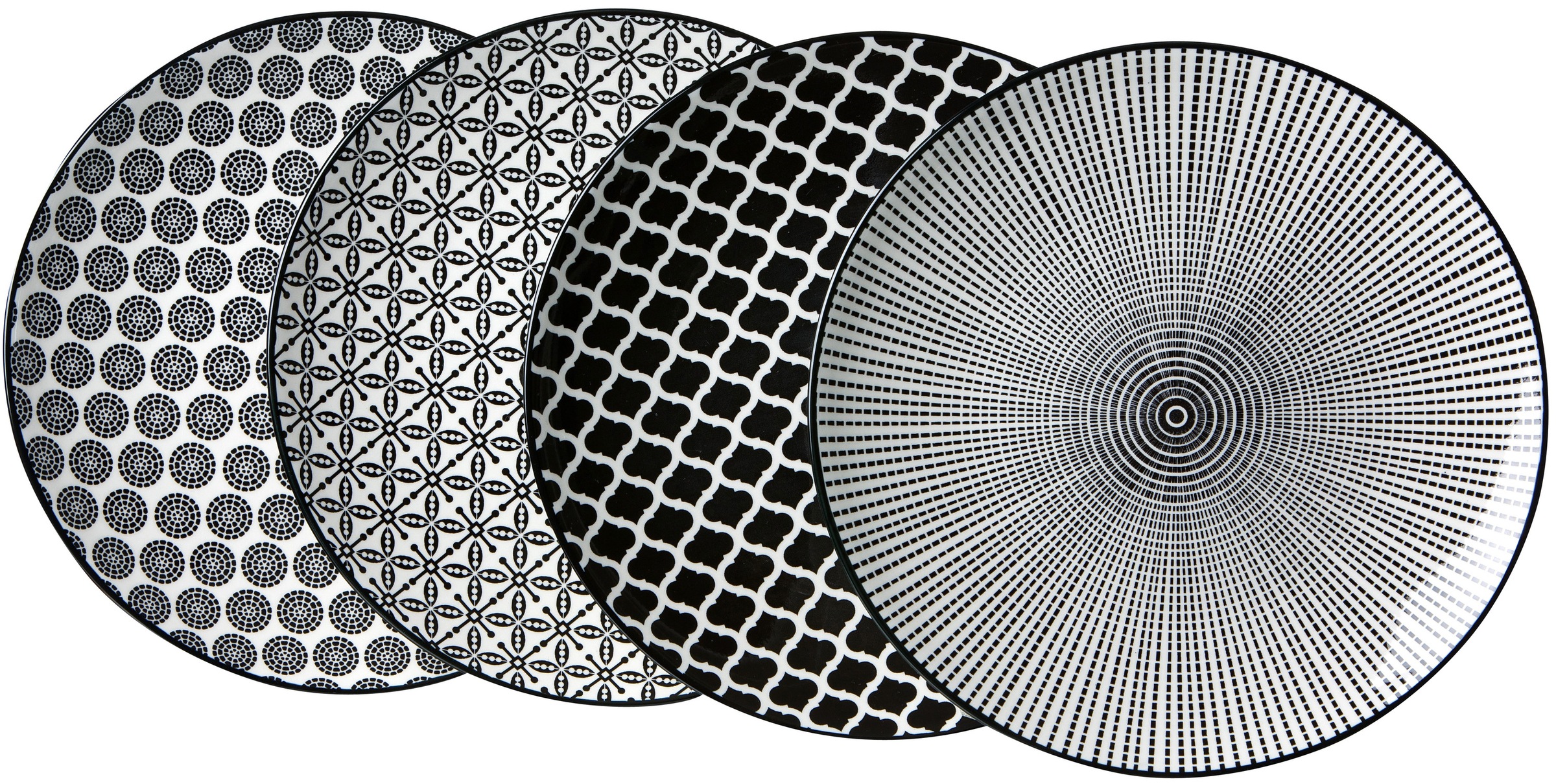 Image of Ritzenhoff & Breker Speiseteller "Takeo" Teller Set, Porzellan, skandinavisch-schlichter Touch, Ø 21,5 cm