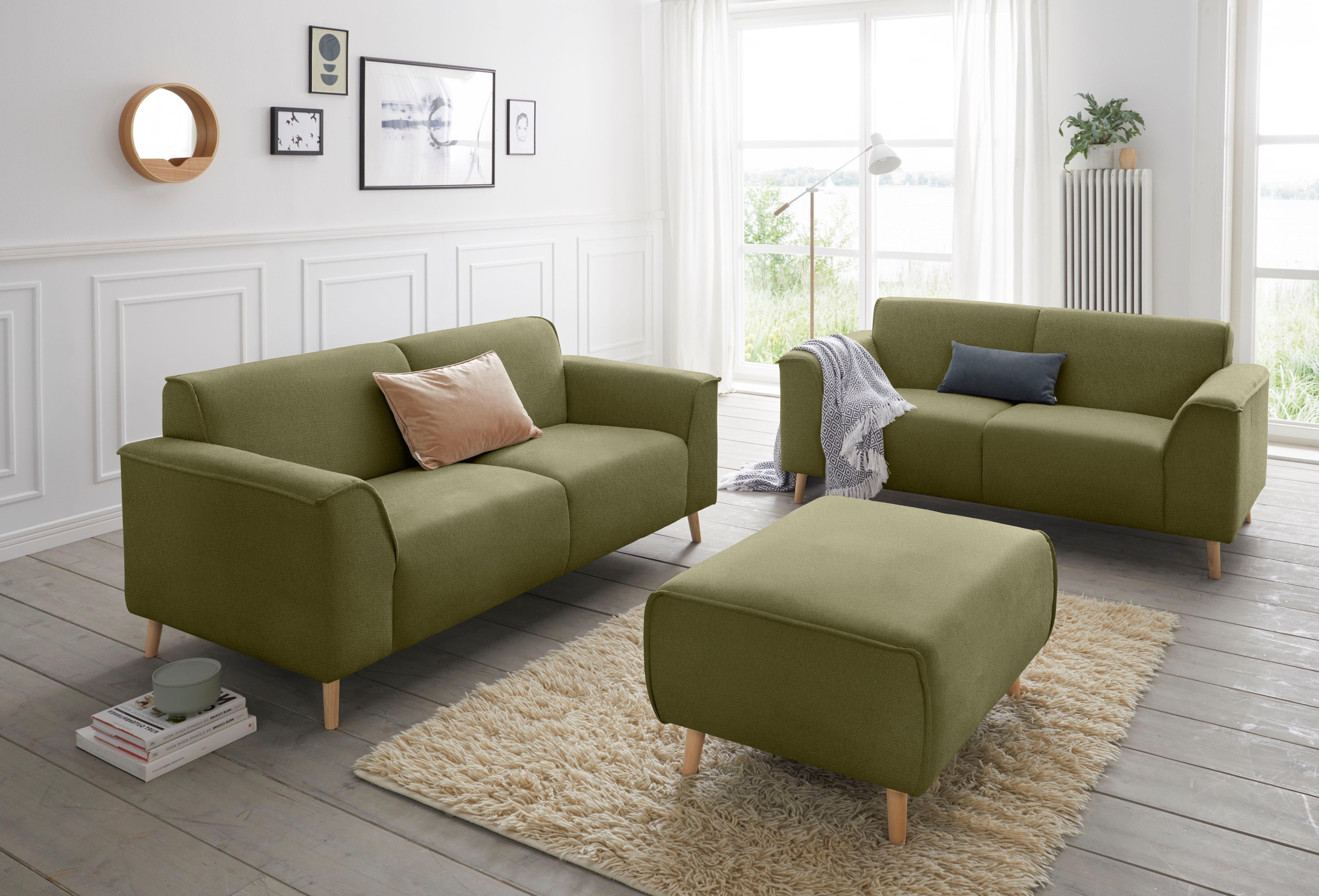 andas 2,5-Sitzer »Janek«, mit Federkern und Keder in scandinavischem Design kaufen