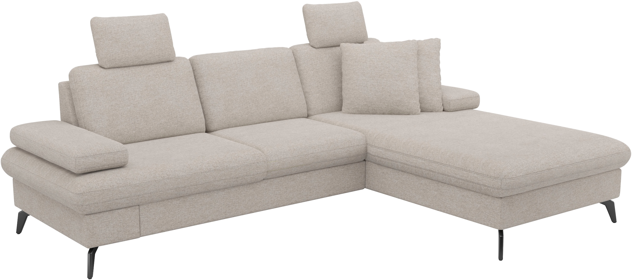 sit&more Ecksofa »Morris Jubi L-Form«, inkl. Armteilfunktion und 1 Zierkissen, wahlweise mit Bettfunktion