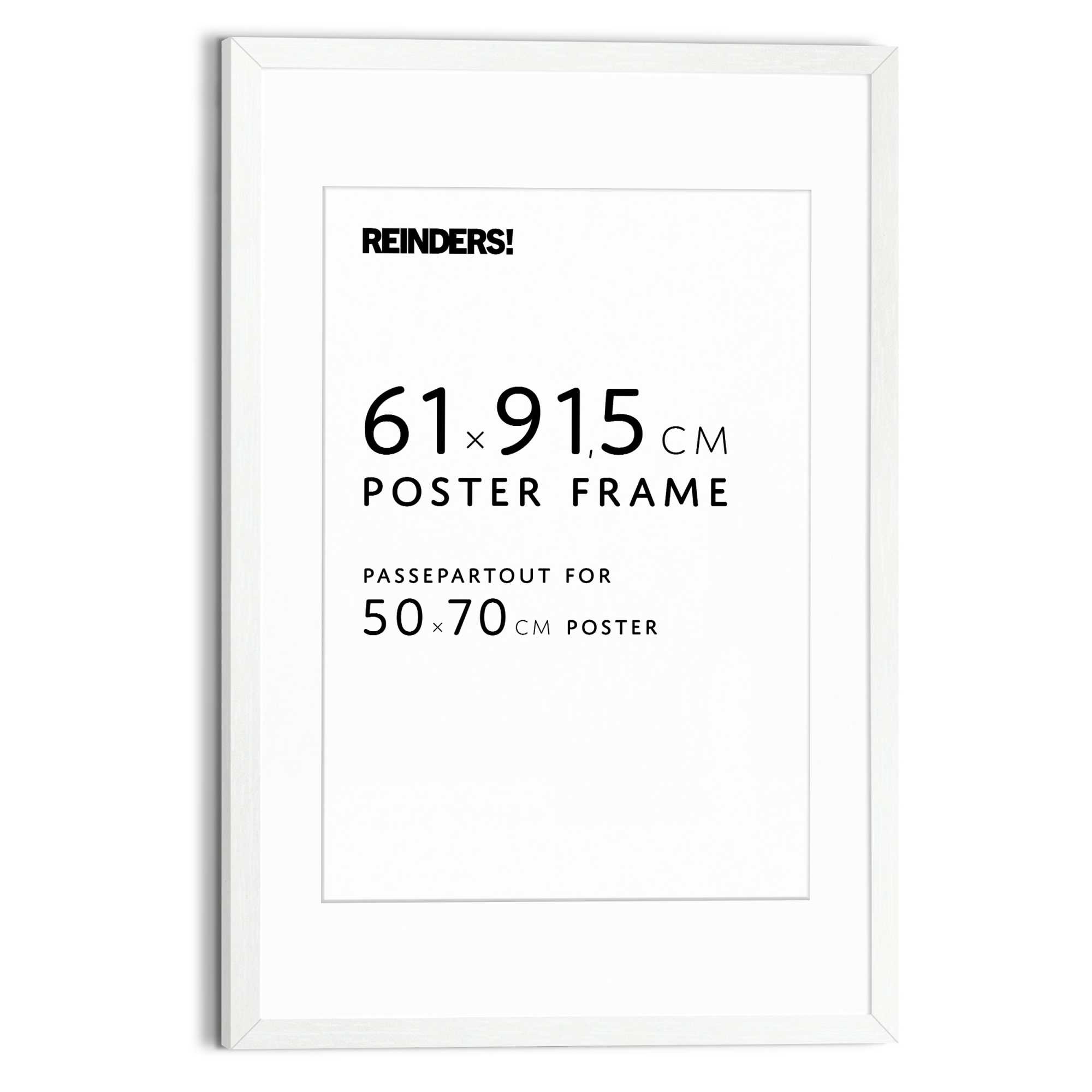 Image of Reinders Bilderrahmen "Bilderrahmen Poster 61x91,5 oder 50x70" für 1 Bilder Wohnzimmer - Weiss - MDF - 64,5x95 cm