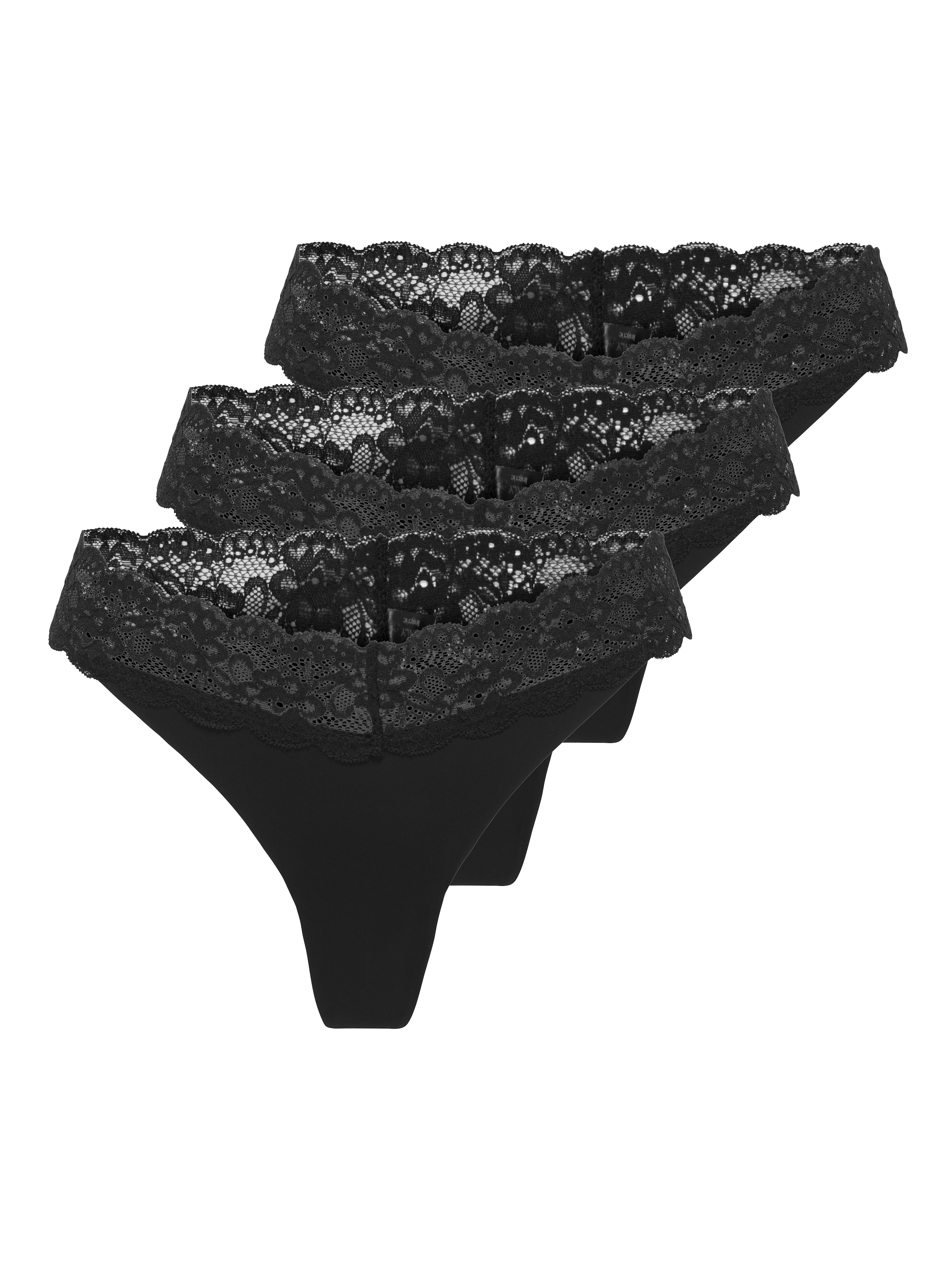 Image of ONLY Tanga "ONLCHLOE LACE S.S THONG 3-PACK ACC" Packung, 3 Stk.
