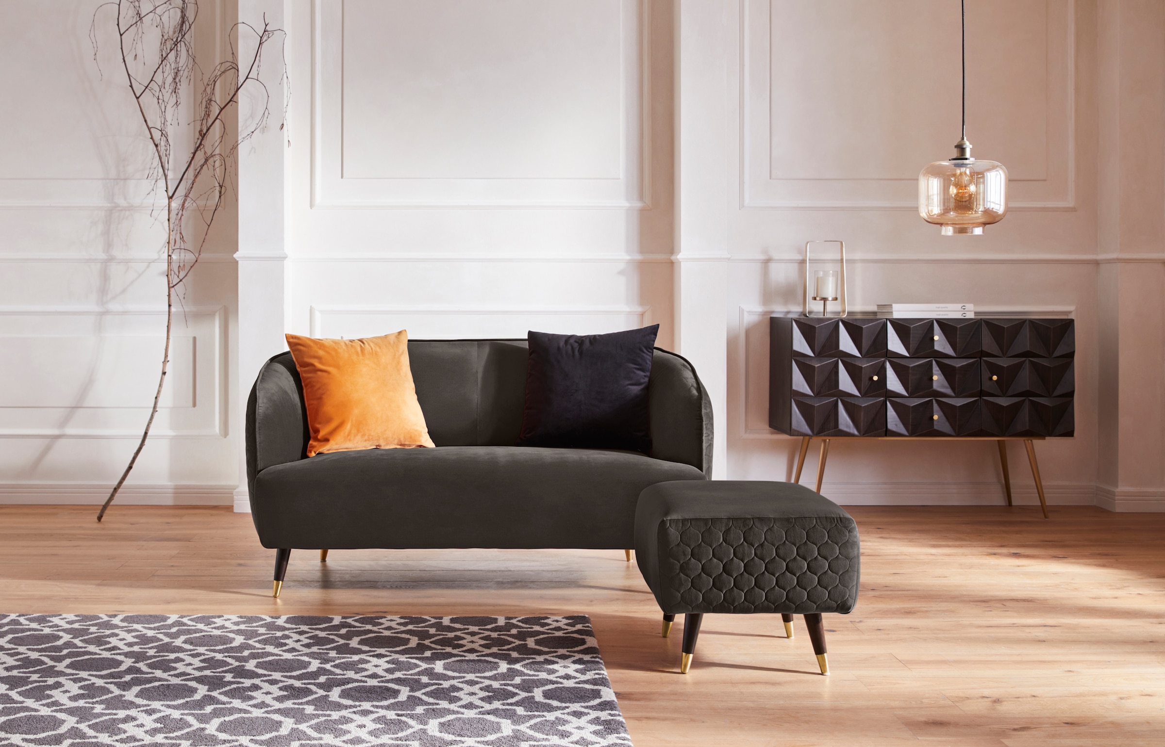 Guido Maria Kretschmer Home&Living Hocker »Oradea«, passend zur Oradea-Serie