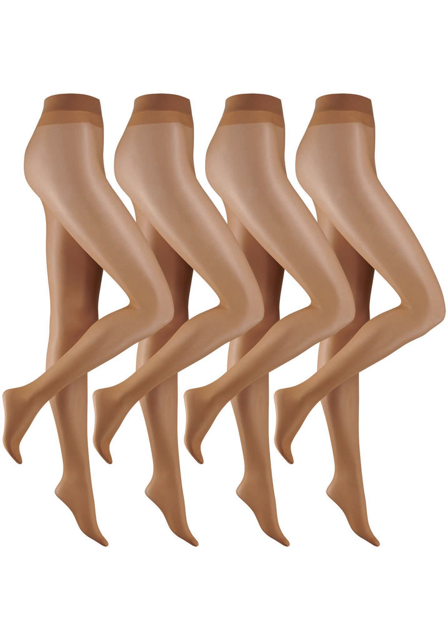 Image of Camano Feinstrumpfhose "fine everyday" 20 4er Pack, mit leicht verstärkte, kaum sichtbare Fussspitze