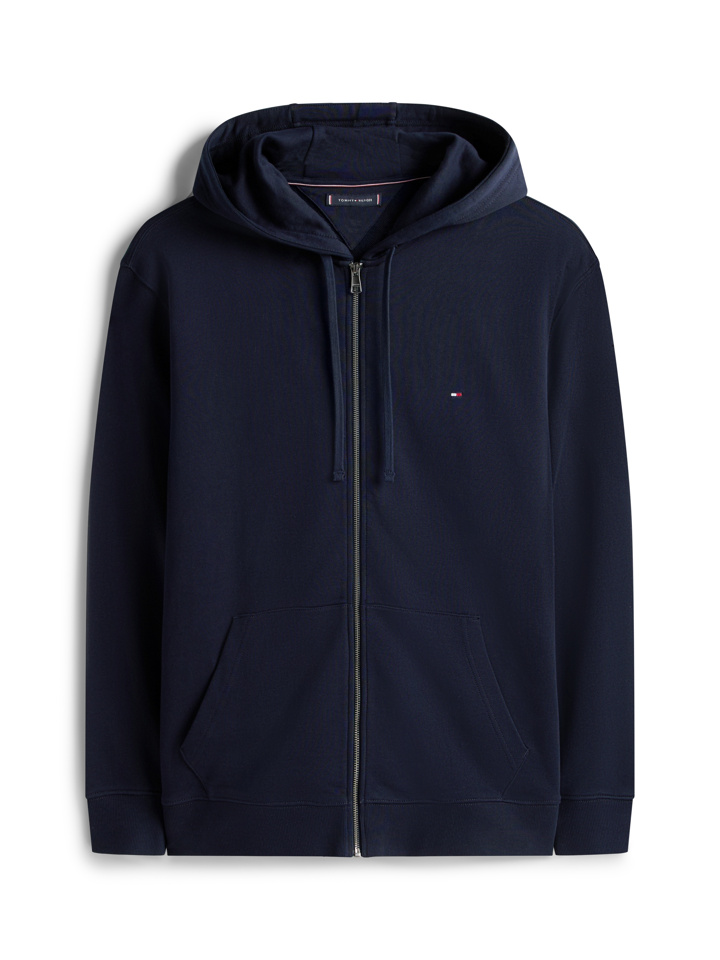 Tommy Hilfiger Big & Tall Kapuzensweatjacke »BT-ESSENTIAL TERRY ZIP THROUGH«, Grosse Grössen, Kapuze mit Tunnelzug