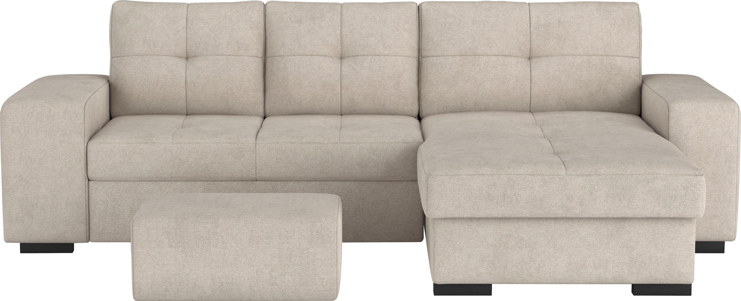 COTTA Ecksofa »Mattina L-Form«, mit Hocker, wahlweise mit Bettfunktion & Bettkasten