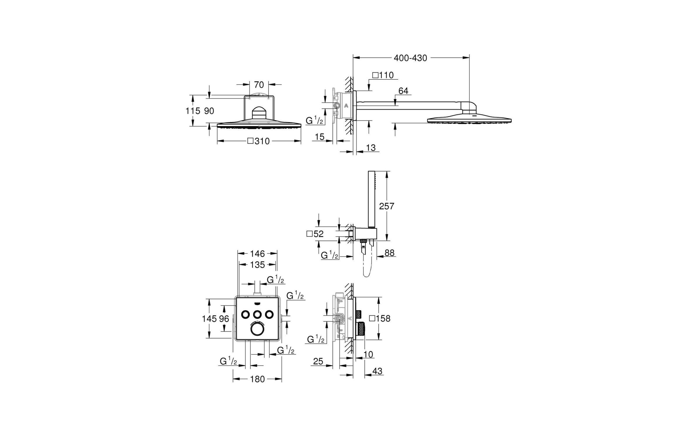 Grohe Duschsystem »Grohtherm SmartControl«