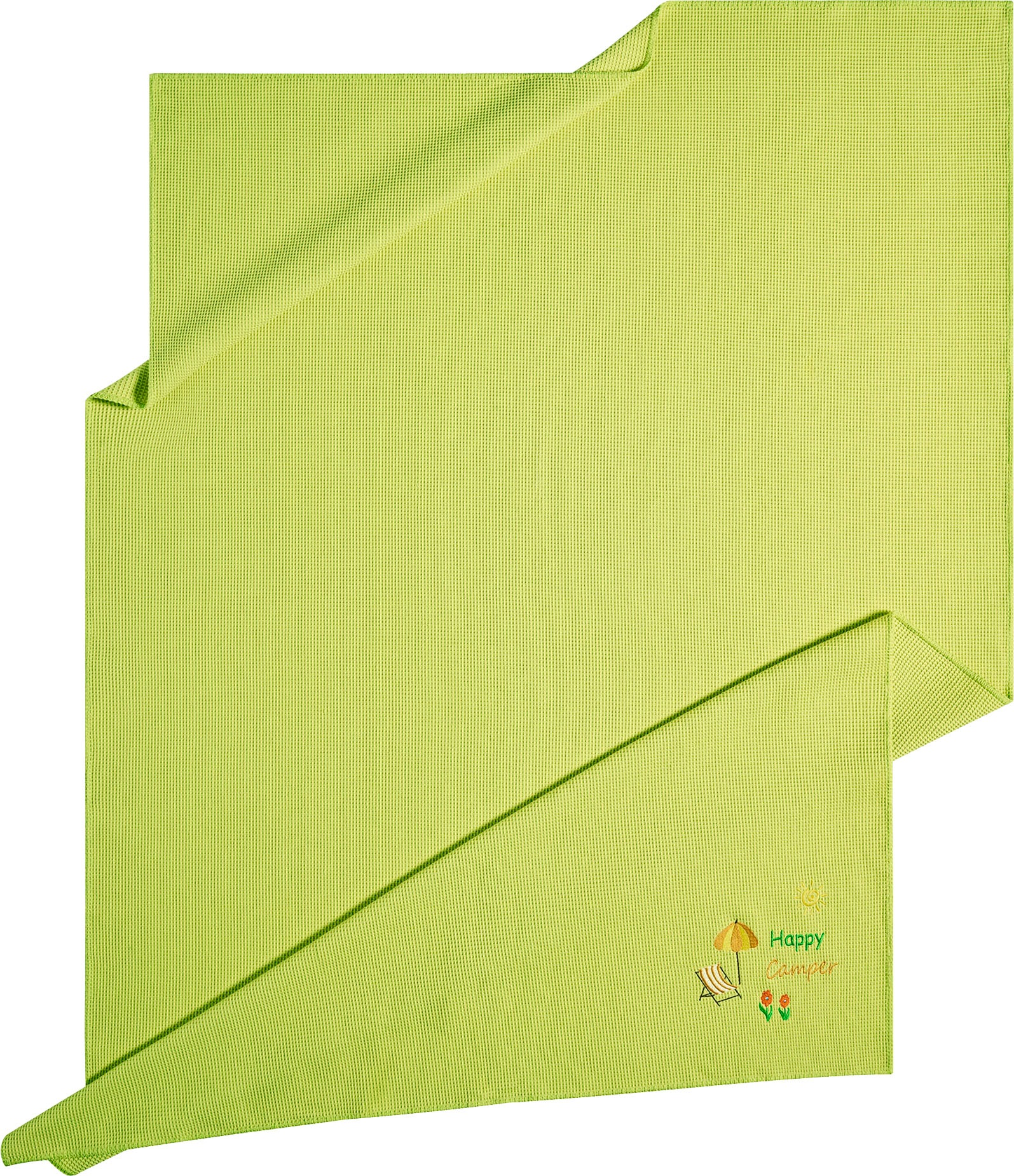 Image of Kneer Wohndecke »Happy Camper«, aus Waffelpiqué mit Stickerei, auch als Tagesdecke einsetzbar, Kuscheldecke bei Ackermann Versand Schweiz