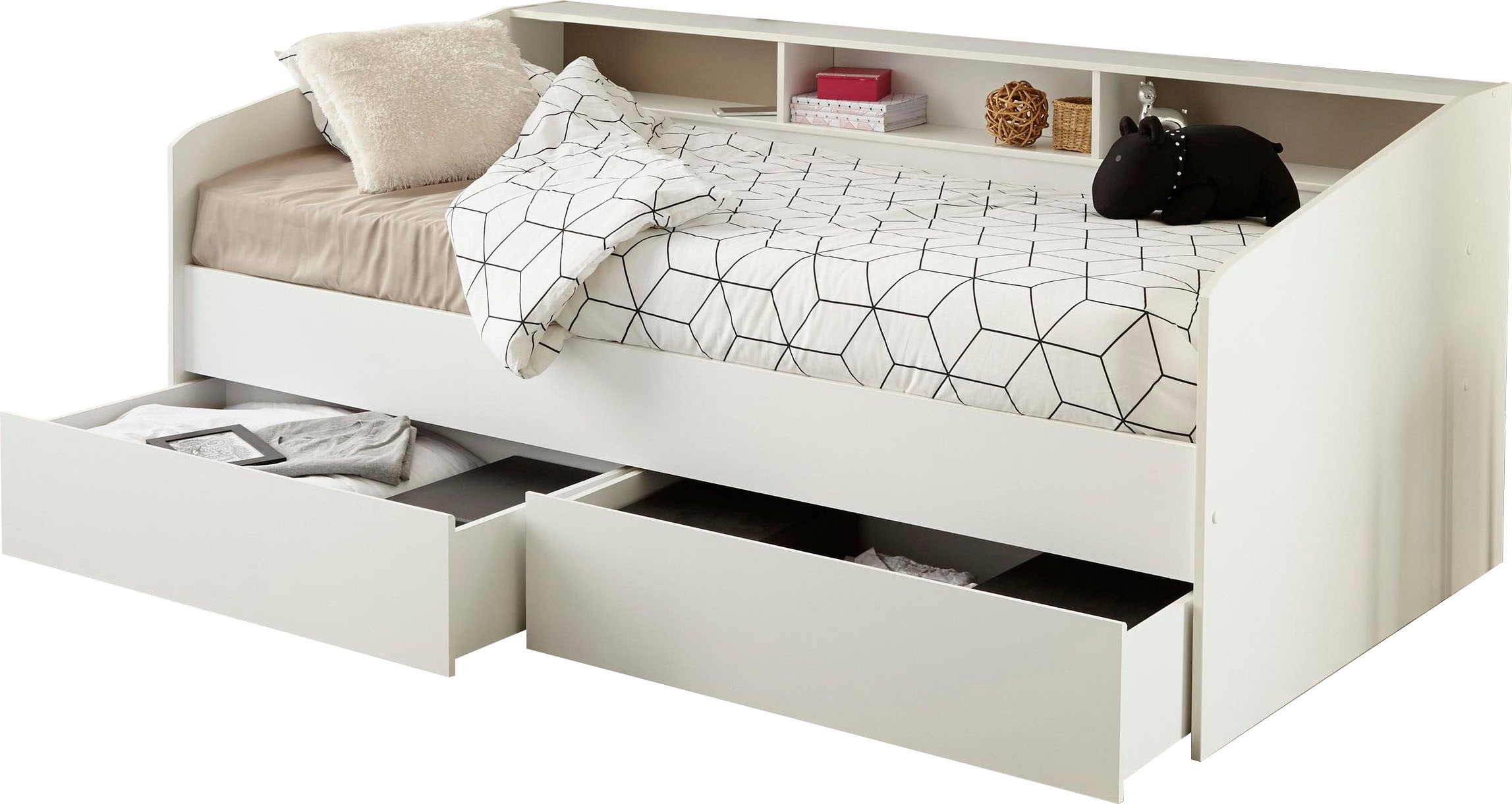 Image of Parisot Jugendbett »Sleep«, Einzelbett, Kinderbett, inklusive 2 Schubkästen, drehbare und farbige Rückwandpaneele bei Ackermann Versand Schweiz