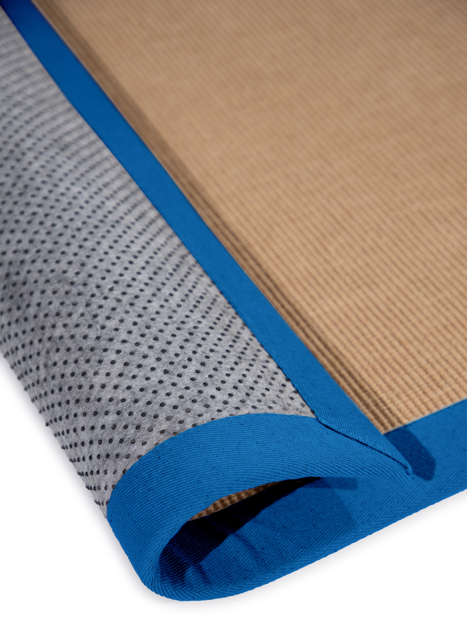 carpetfine Sisalteppich »Sisal«, rechteckig, 5 mm Höhe, mit farbiger Bordüre, Anti Rutsch Rückseite