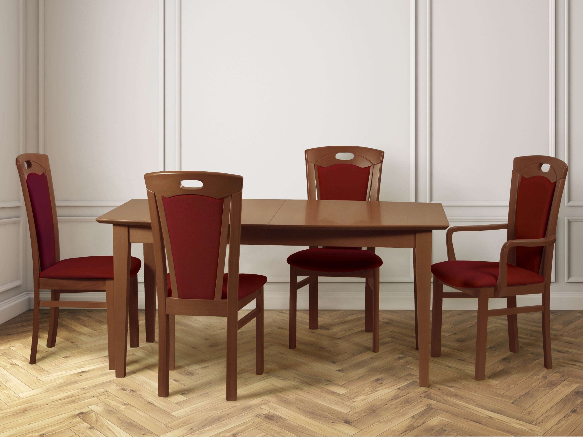 Home affaire Esszimmerstuhl »FERDI Made in Italy, Massivholz« (Set) 2 Stk.Bezug Feinstruktur (wasser- und fleckabweisend) oder Struktur