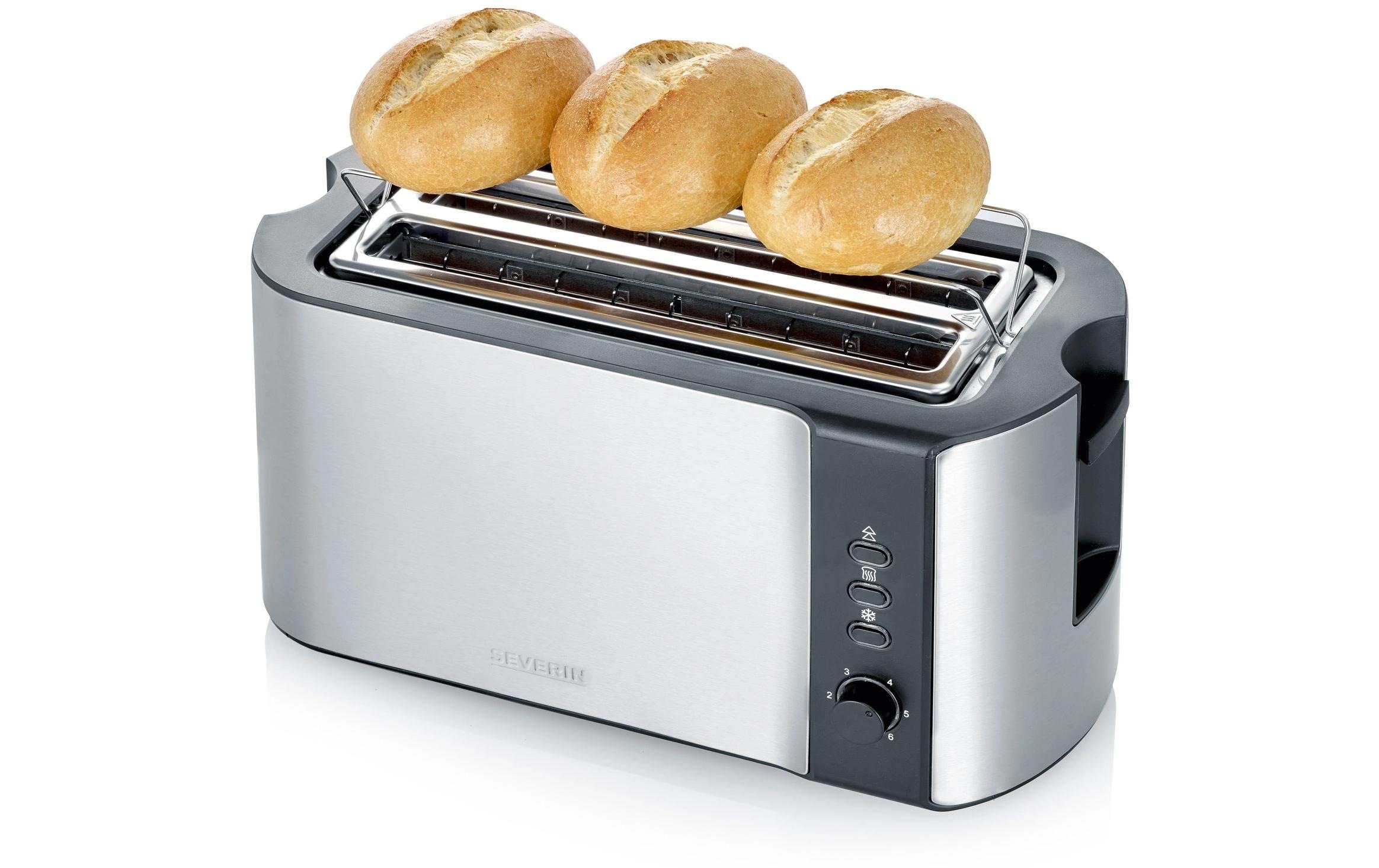Severin Toaster »AT 2590 Schwarz/Silber«, für 4 Scheiben, 1400 W