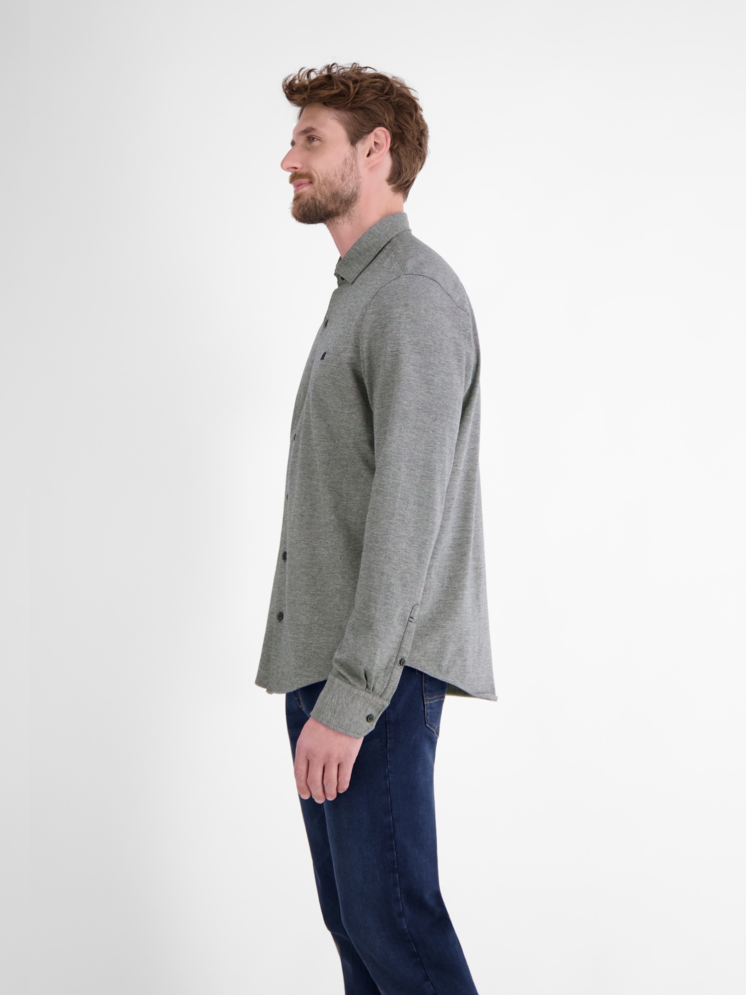 LERROS Chemise à manches longues »Herren Jerseyhemd, Stil trifft auf Komfort«