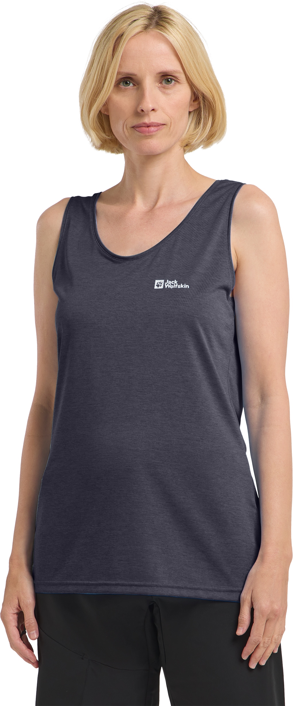 Image of Jack Wolfskin Tanktop "CROSSTRAIL TANK W" schnelltrocknendes TEXADRI SINGLE JERSEY HEATHER-Gewebe