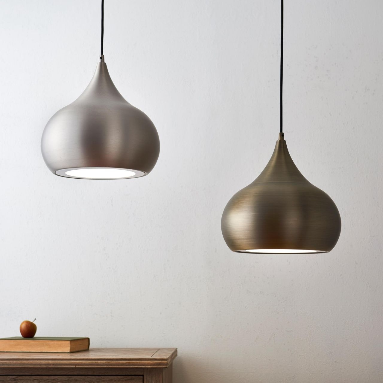 Image of Brilliant Leuchten Pendelleuchte »Adelice«, 1 St., Neutralweiss, LED Hängelampe 1flg nickel bei Ackermann Versand Schweiz