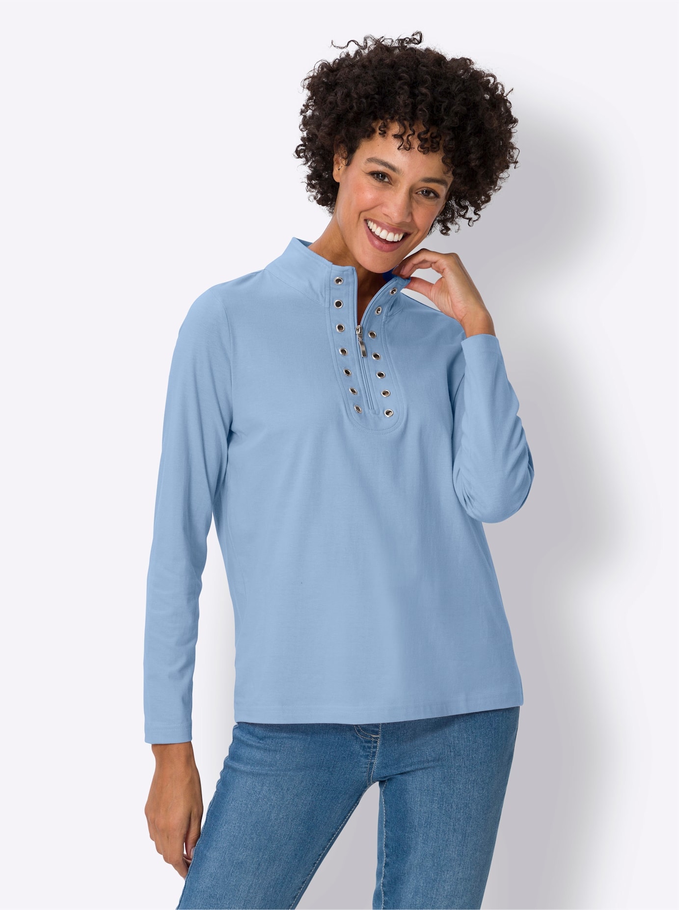 Classic Basics Stehkragenshirt »Langarm-Shirt«, (1 tlg.)