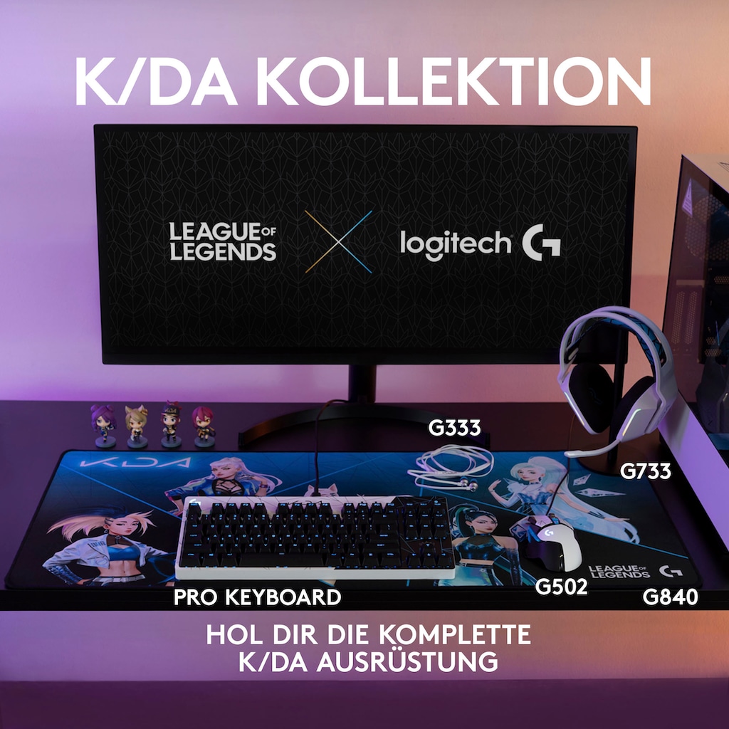 Logitech G Gaming-Tastatur »PRO K/DA«, (USB-Anschluss-Funktionstasten-Profil-Speicher)