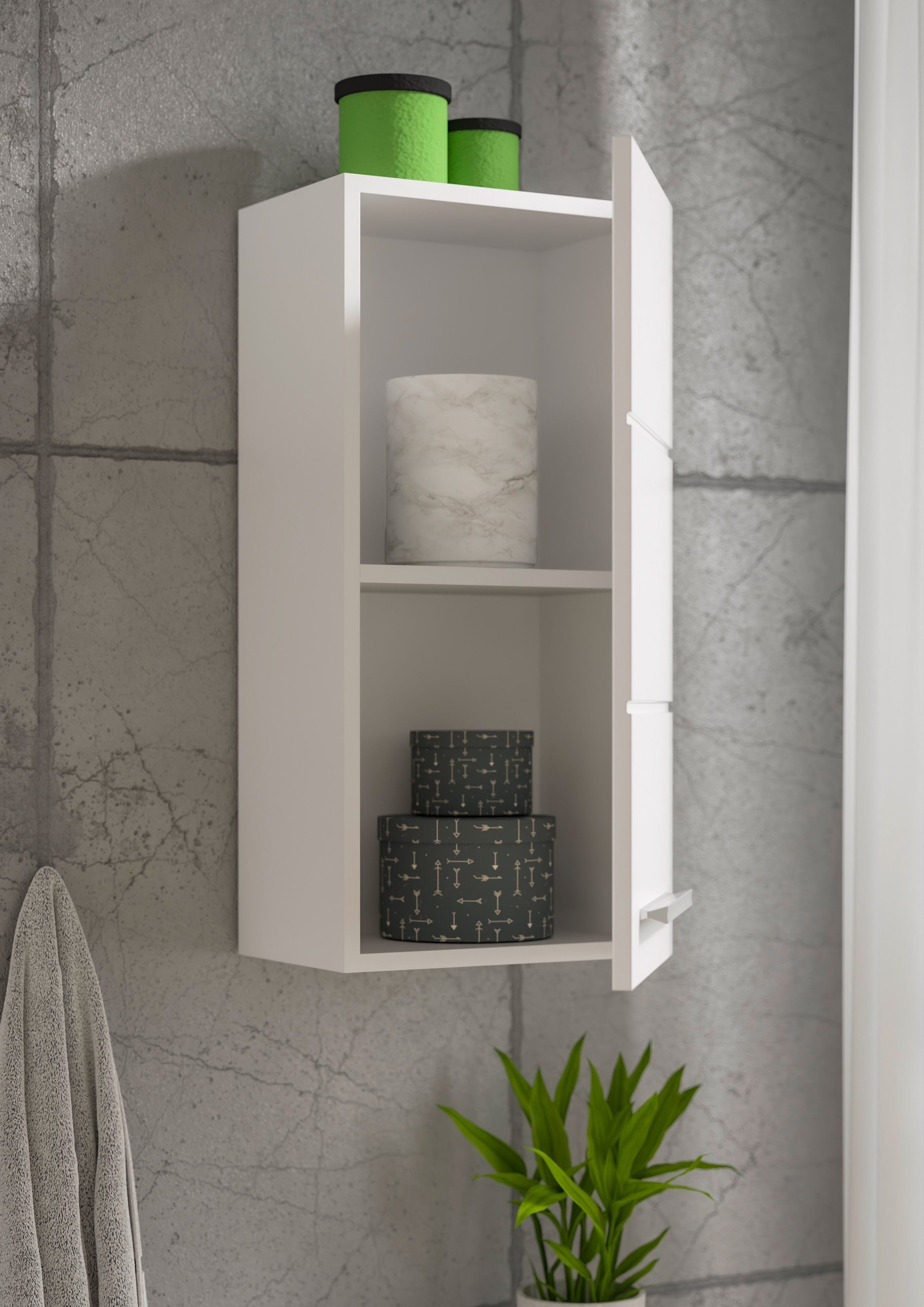 BASIC by Balculina Armoire suspendue »Mandi« 1 cuis tlg. largeur 34 cm, façade laquée brillante