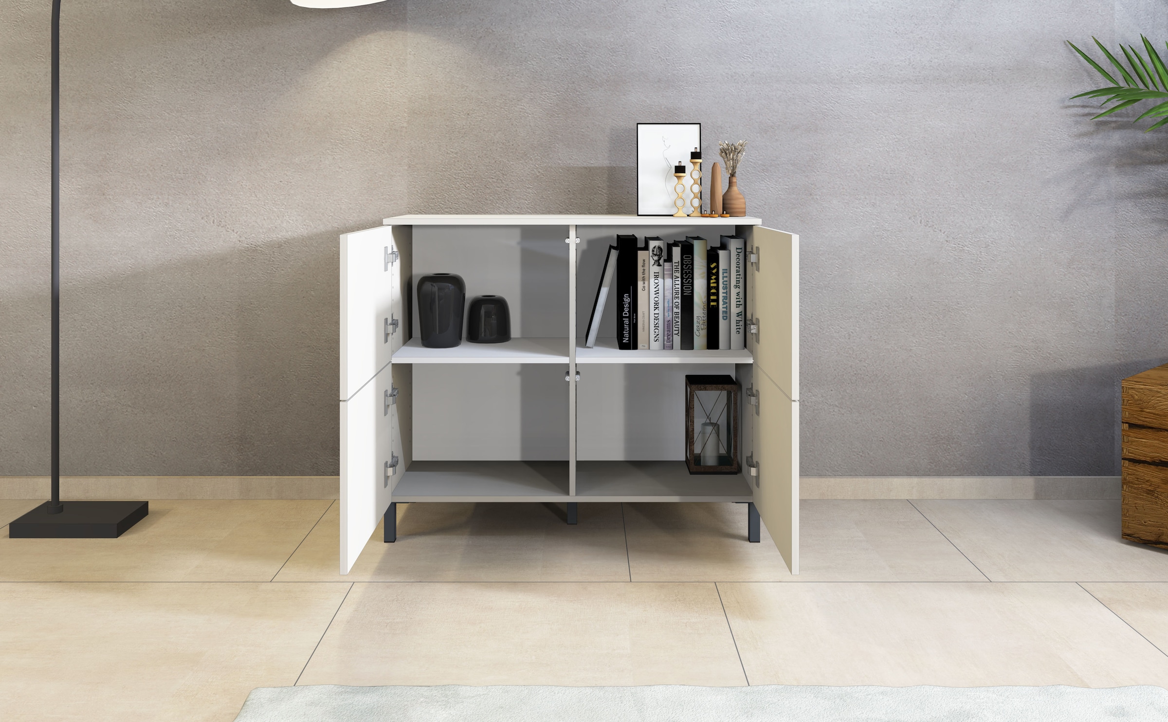 borchardt Möbel Kommode »Haama« Drucköffner (Push-To-Open), höhenverstellbarer Einlegeboden