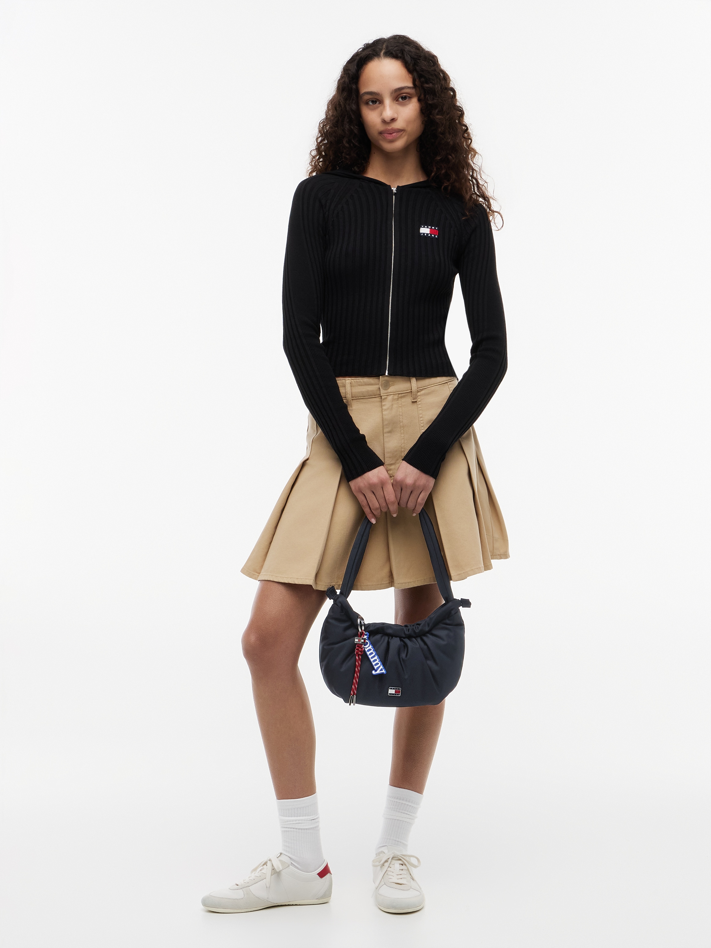 Tommy Jeans »TJW ICON CHARMS SHOULDER BAG« sac à main femme, sac bandoulière avec fronces à la mode