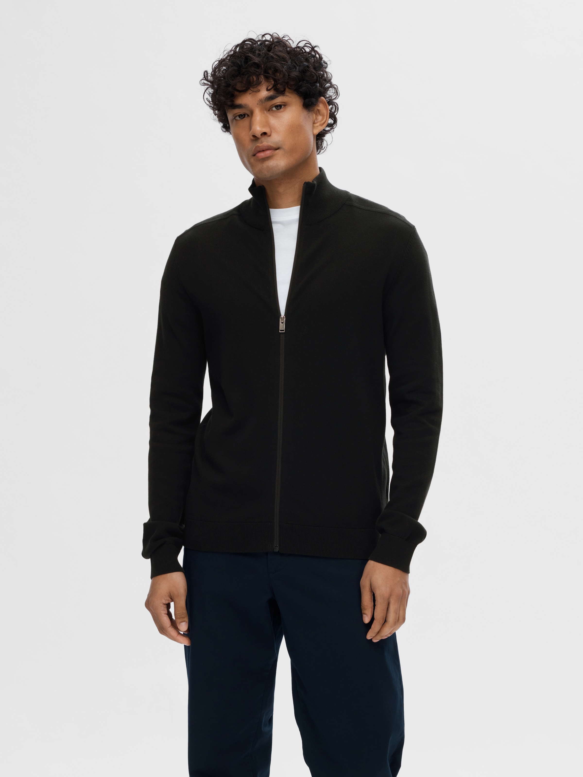 SELECTED Strickjacke »SLHBERG FULL ZIP CARDIGAN NOOS«