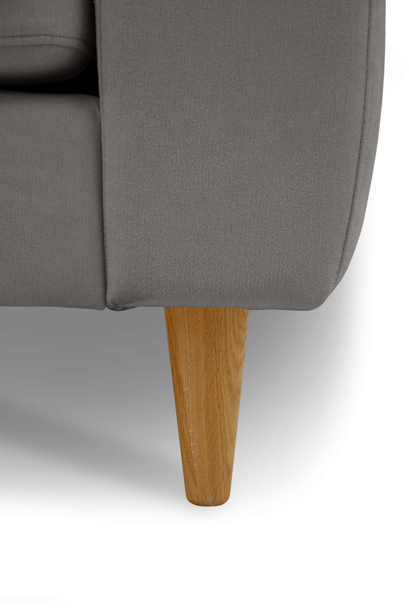 GOODproduct 3-places »Finnian« 212 cm, chenille, élégants pieds en bois massif