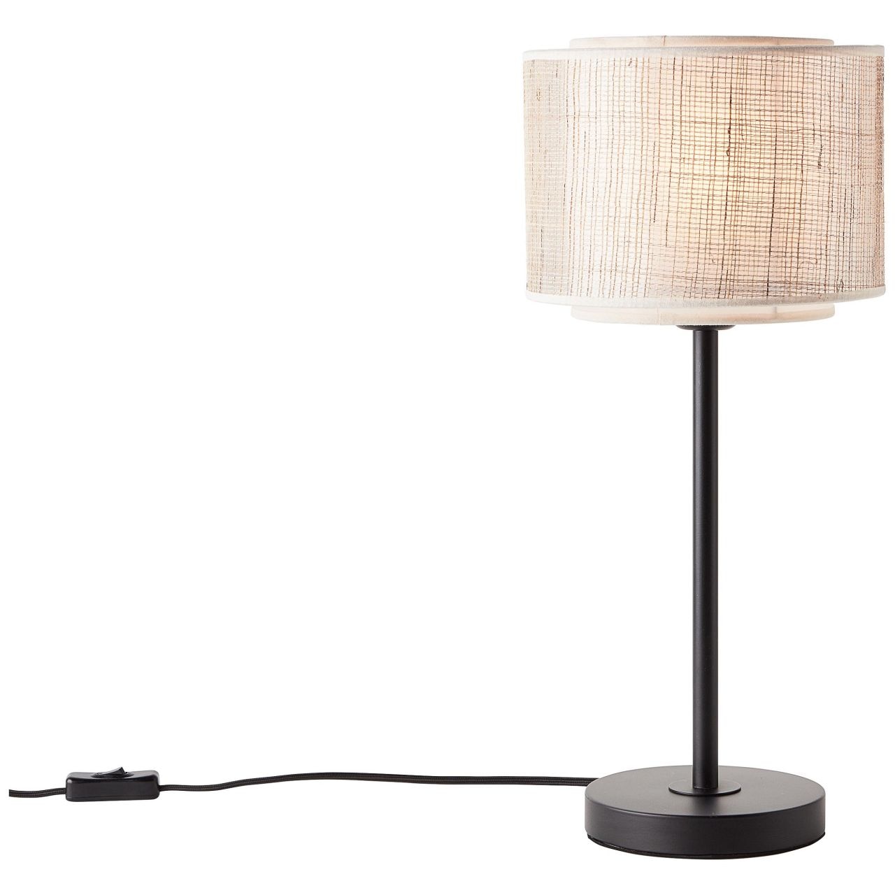 Brilliant Tischleuchte »Odar« E27 1 Stk. schwarz/beige