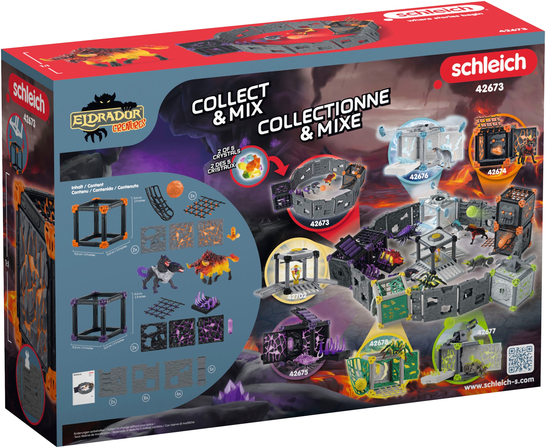 Schleich® Spielwelt »ELDRADOR® CREATURES, BattleCave Arena: Lava vs. Schatten (42673)«