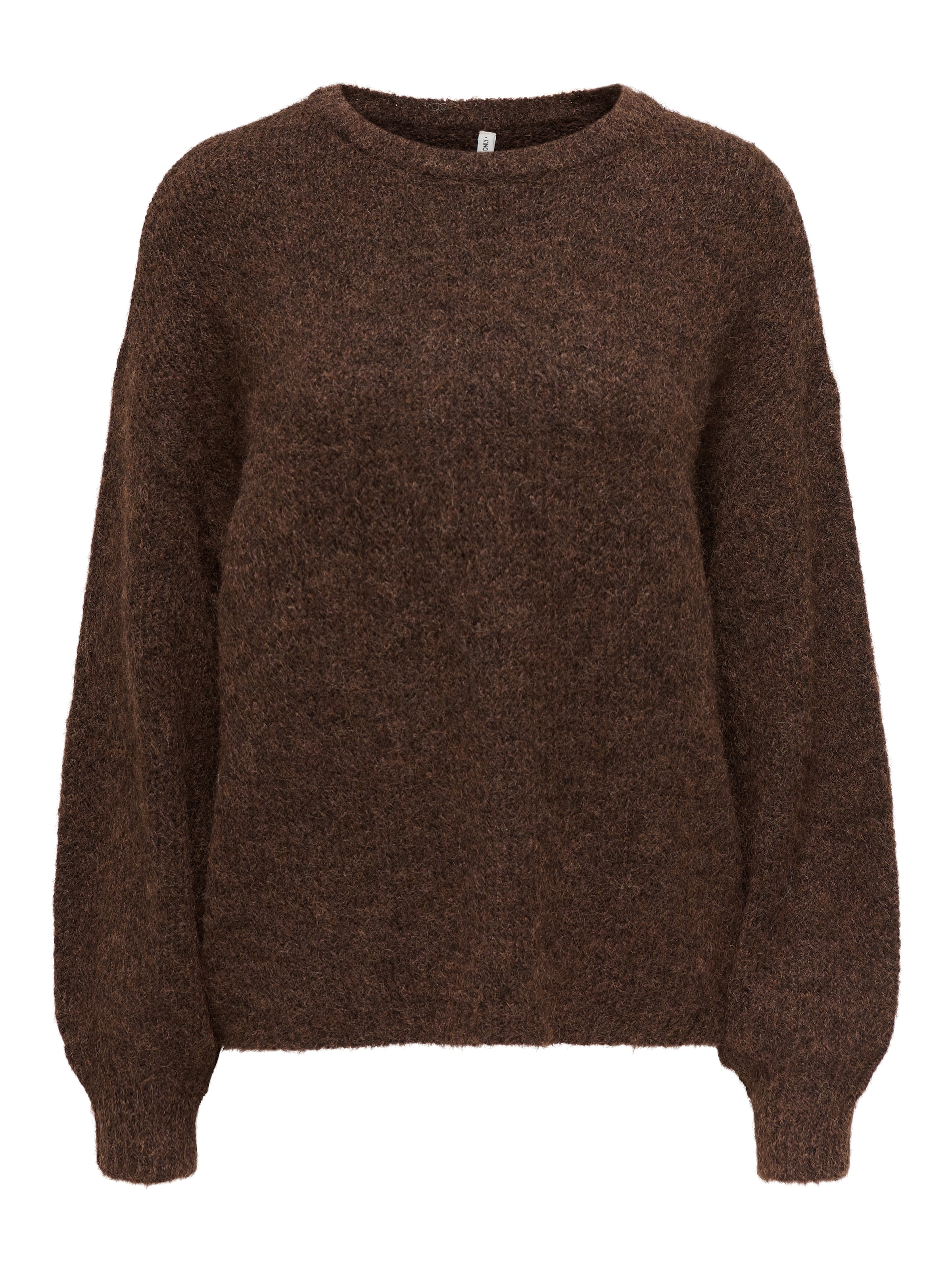 ONLY Pull en tricot »ONLNELLIE LS O-NECK KNT NOOS« mélange de matériaux, coupe régulière