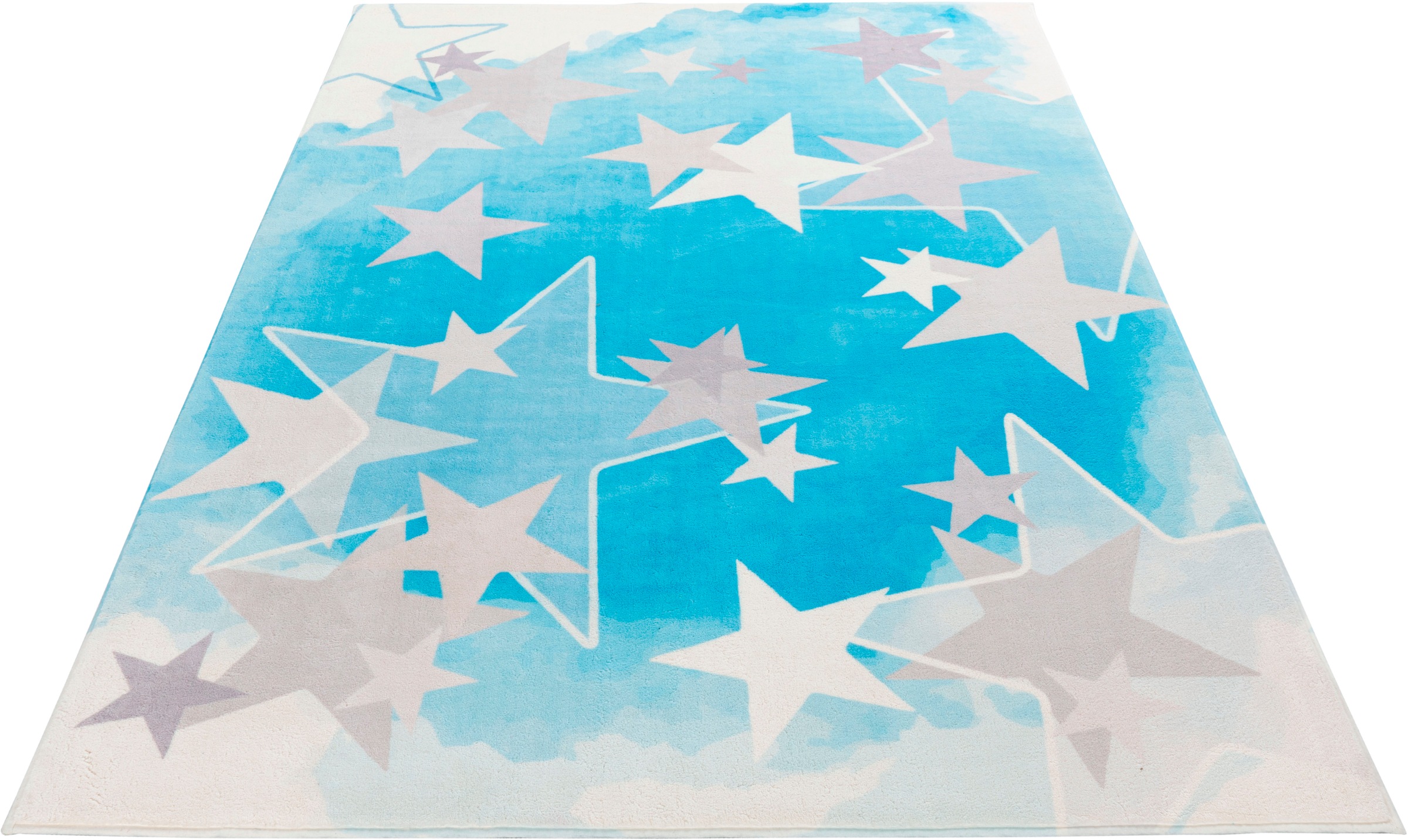 Obsession Kinderteppich »My Stars 410«, rechteckig, 10 mm Höhe, Kurzflor, Motiv Sterne, Kinderzimmer