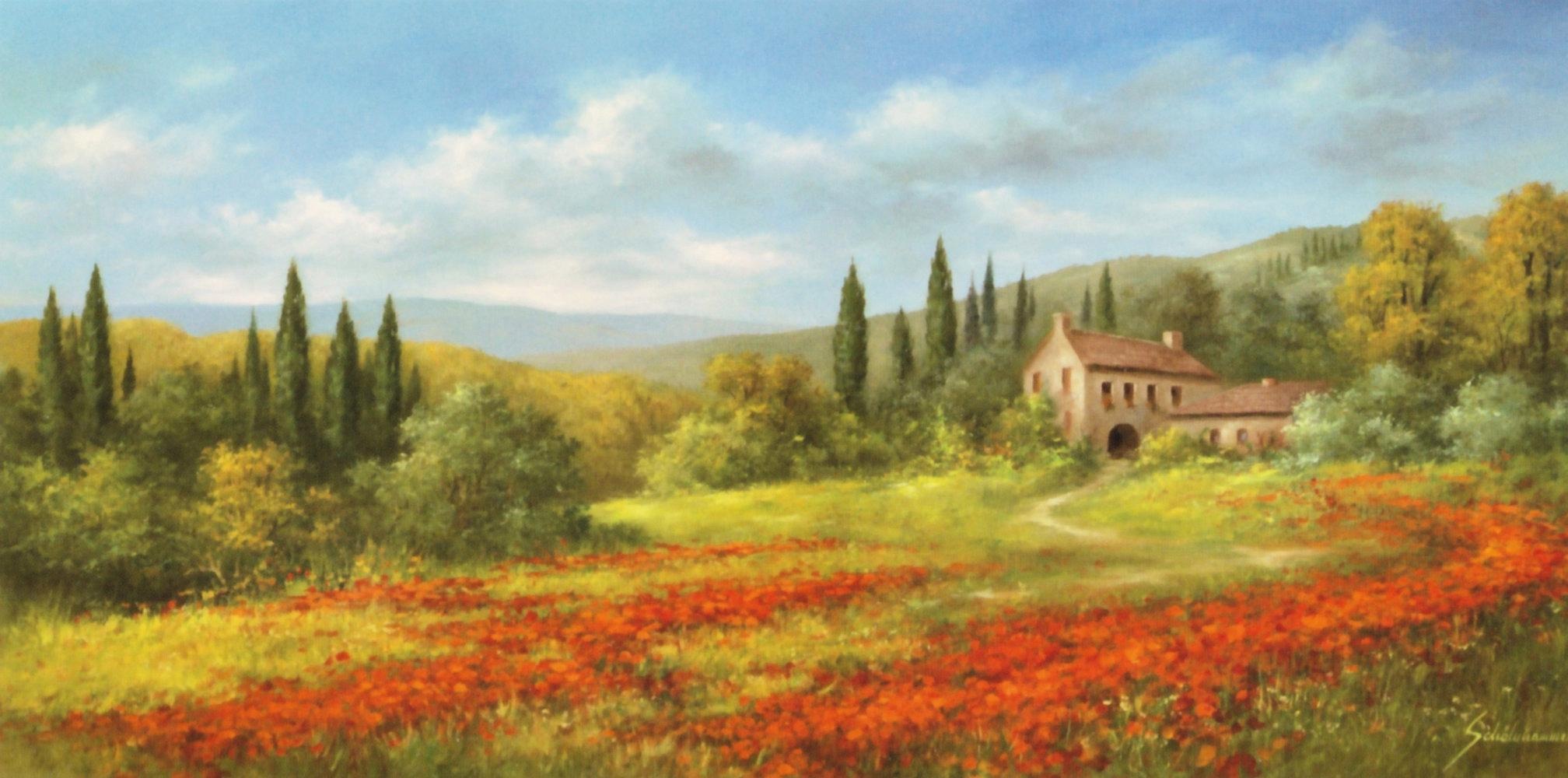 Image of Home affaire Kunstdruck »H. SCHÖLNHAMMER/Toskana«, 100/50 cm bei Ackermann Versand Schweiz