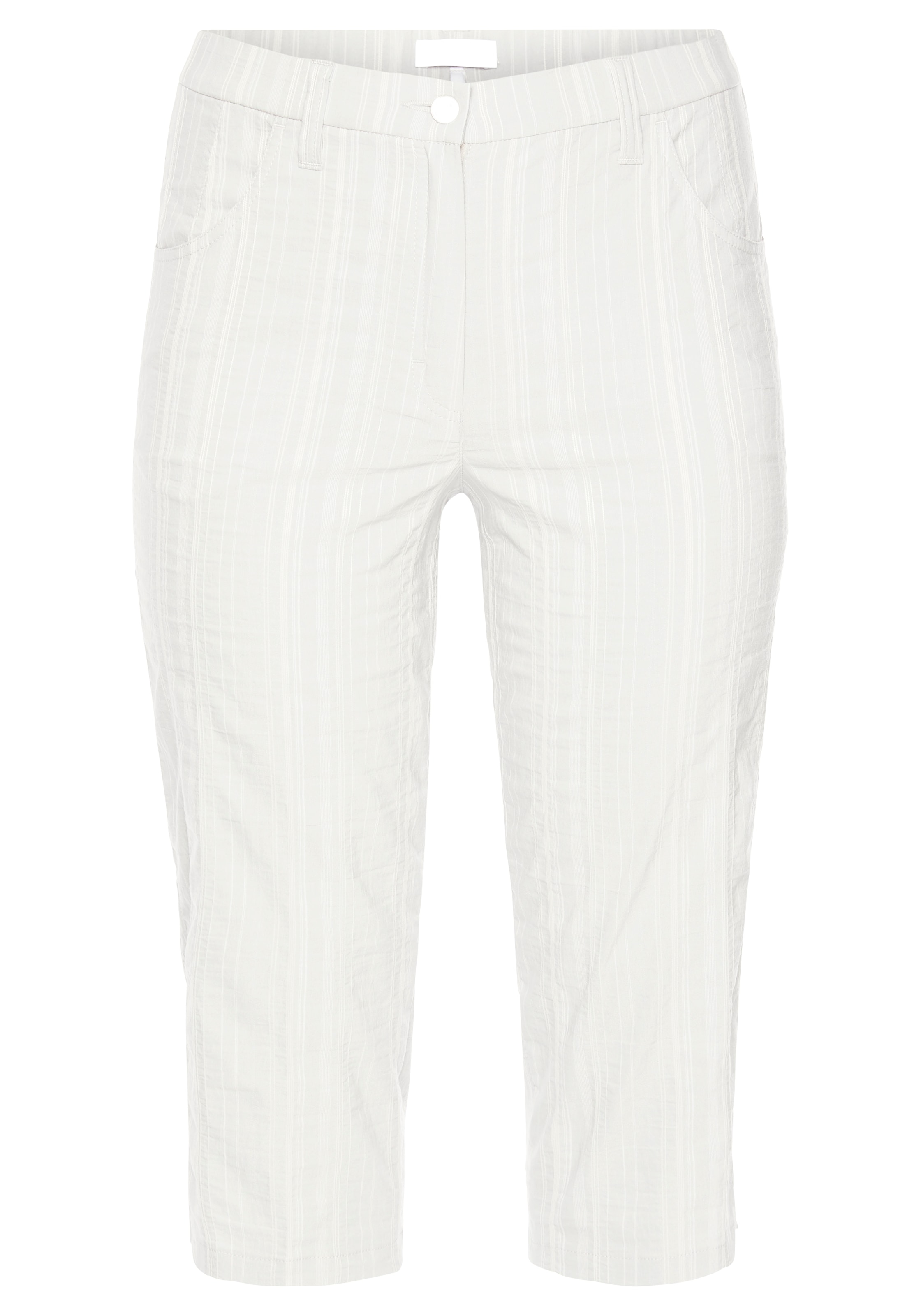 KjBRAND Pantalon capri »Babsie: bequemer Oberschenkel«  Pantalon d'été à motif structuré