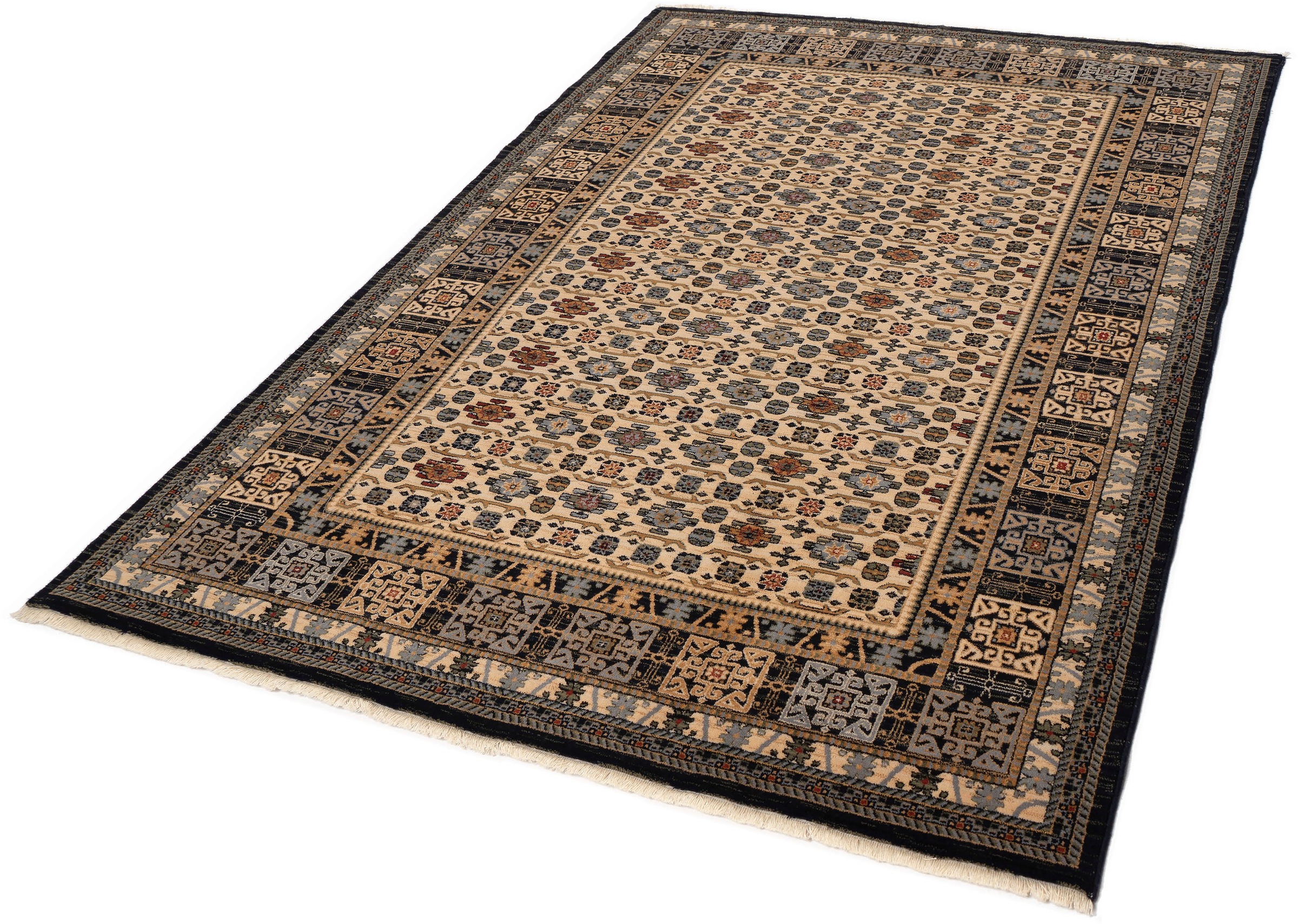 Image of THEKO Wollteppich »Saharna 6428«, rechteckig, 10 mm Höhe, reine Wolle, Orient-Optik, mit Fransen, ideal im Wohnzimmer & Schlafzimmer bei Ackermann Versand Schweiz