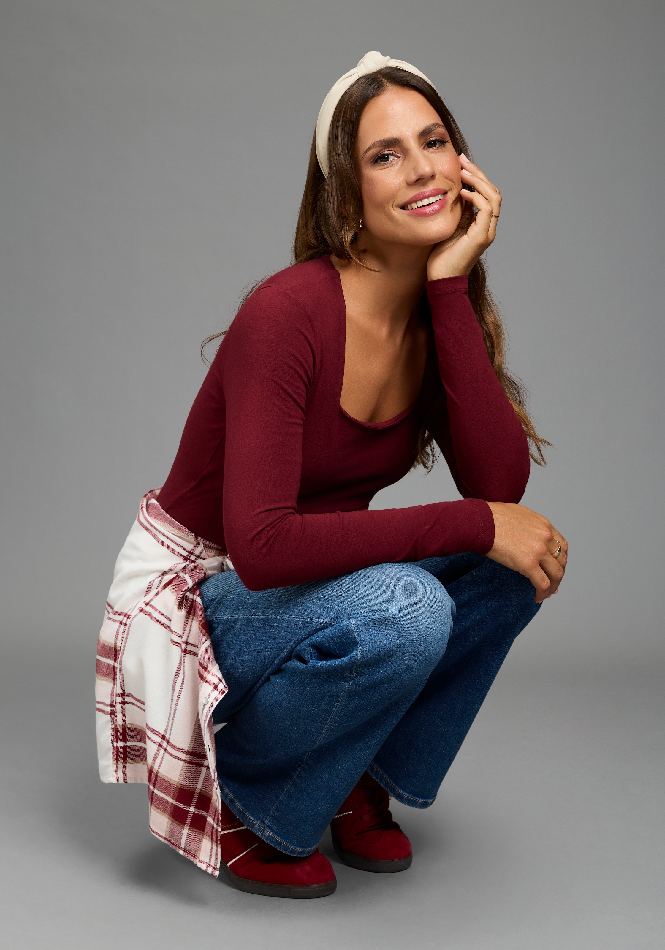Laura Scott Body à manches longues Paquet, pack de 2,  avec encolure carrée, très ajusté