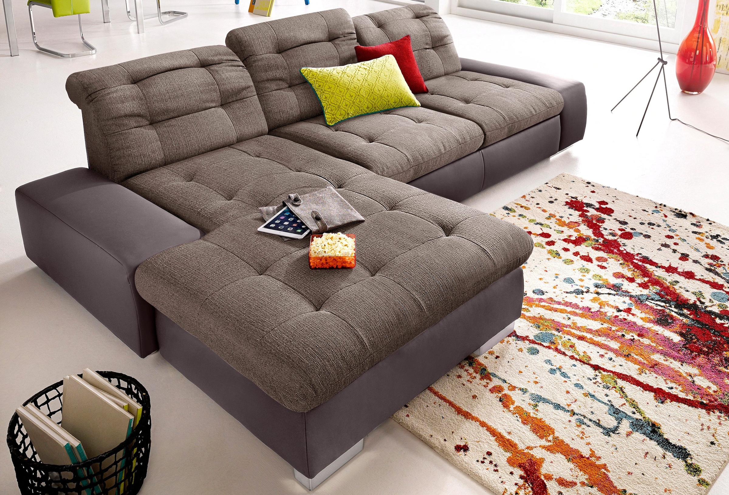 sit&more Ecksofa »Palomino L-Form«, wahlweise XL oder XXL und mit Bettfunktion